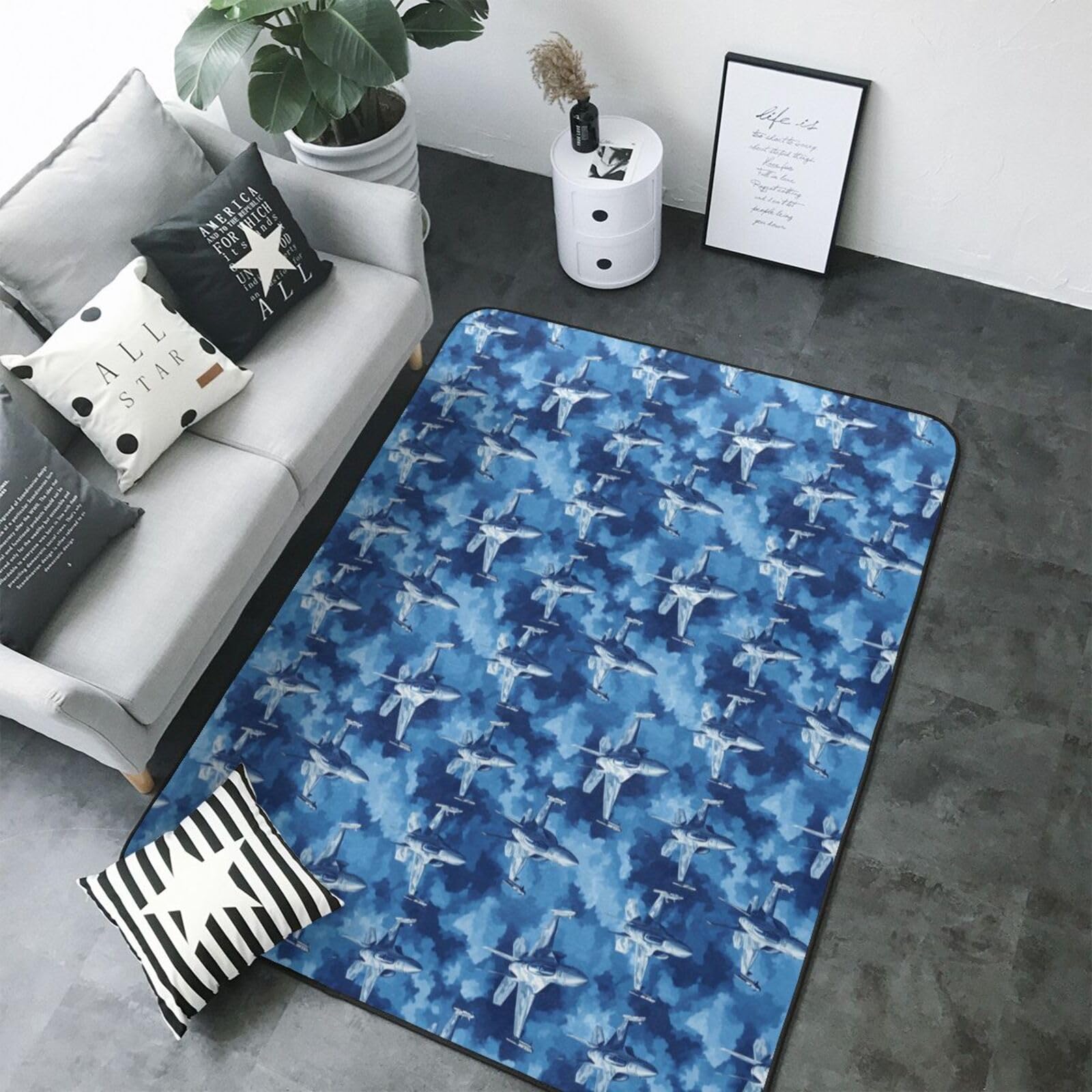 Tapis doux grand format lavable pour protéger le sol du salon