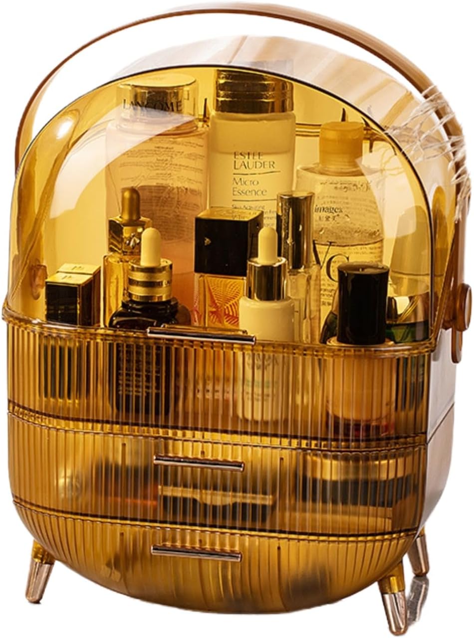 Make up Organizers and Storage, Cosmetics Skincare Organizers with Lid & Drawers, Bathroom, Gifts for Women