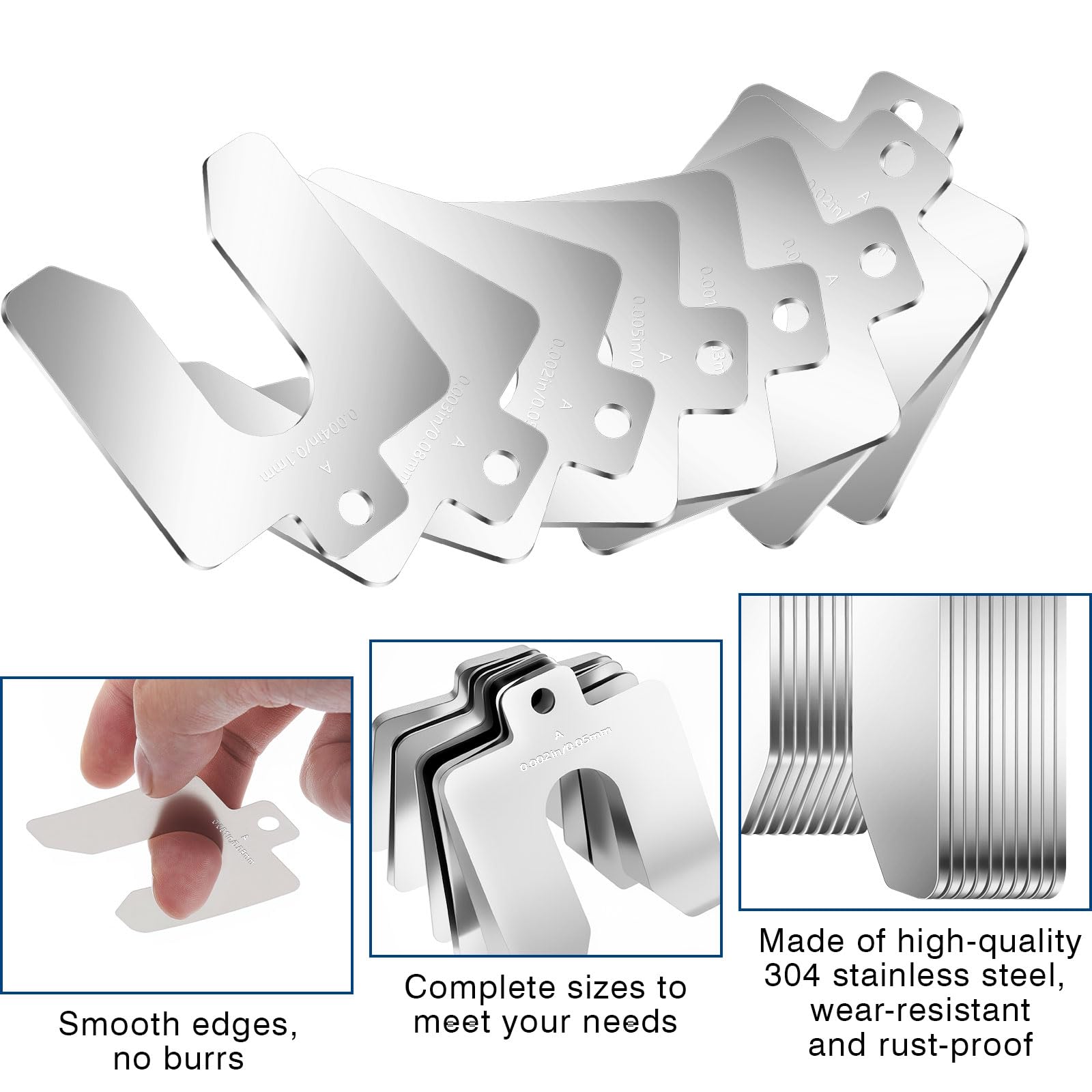 Stainless Steel Shims Kit - 40 Pcs -5