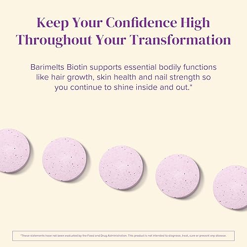 Miniatura 5 de Vitaminas BariMelts Biotin, sin azúcar, naturales, sabor fresa, en cápsulas masticables de absorción rápida, 90 unidades