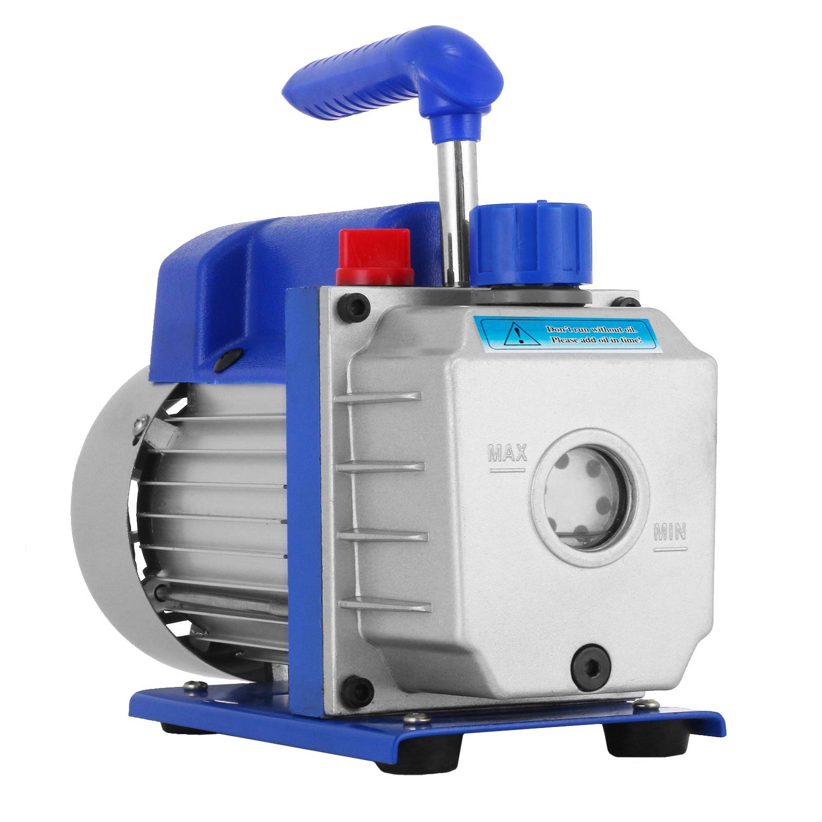VEVOR Mophorn Bomba de Vacío, 2.5 CFM para Aire Acondicionado, 1.440 RPM Bomba de Vacío de Etapa Única, Juego de Bomba de Vacío con Capacidad de Aceite 220 ml para Doméstico e Industria, Azul