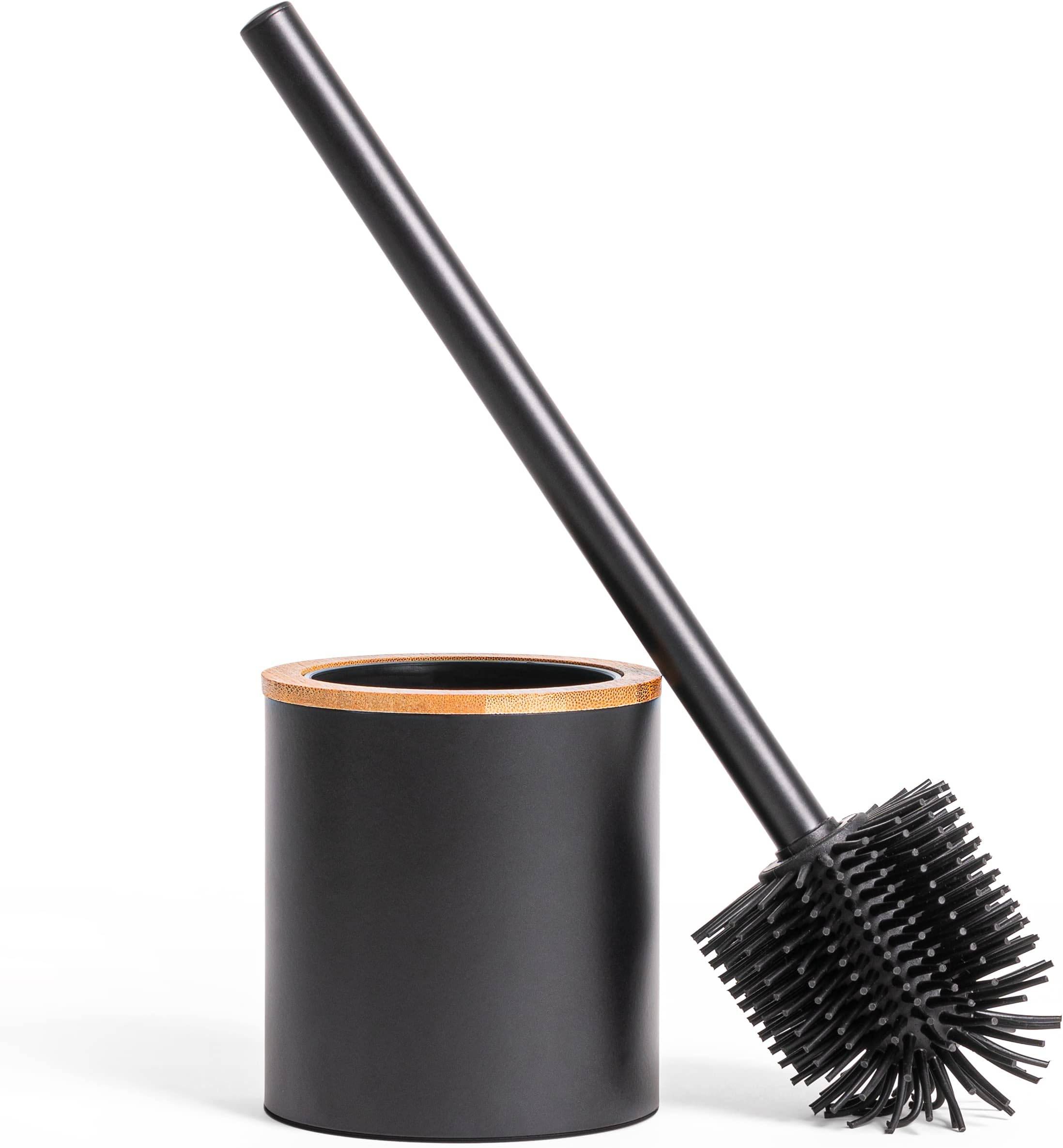 Scopino Per WC Tatay - Design Standard In Polipropilene, Senza BPA | Nero, 12x12x38 Cm - Foto 2