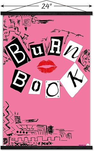 Vista 3 de Trends International Mean Girls - Burn Book Wall Poster, 22.37" x 34.00", Print and Black Hanger Bundle