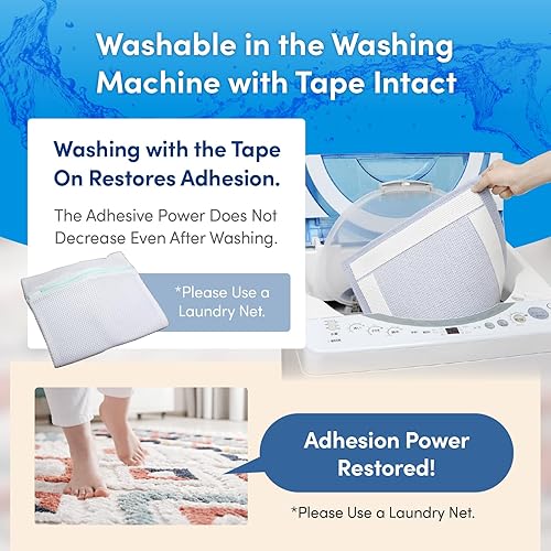 Miniatura 5 de Agarre de cinta antideslizante para alfombra, fabricado en Japón (1.18 pulgadas x 9.84 pies)