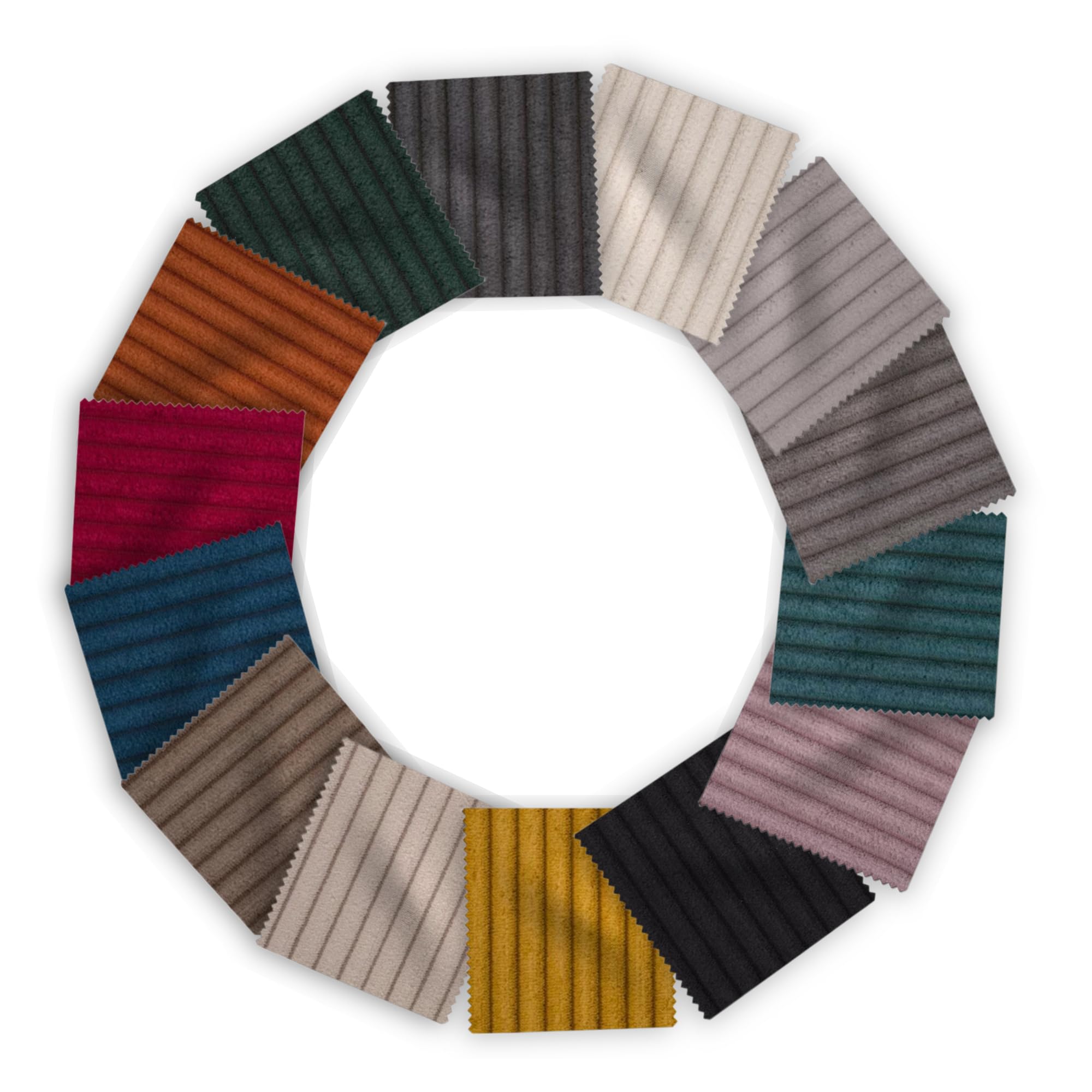 TAPHICEROS Cord Stoff, Material Sample, Materialprobe, Meterware, Polsterstoff Material, Möbelstoff, Dicker Rippenstoff, Kord-Stoff, Bezugsstoff, Dekostoff für DIY Möbel Sofa Couch Kleidung