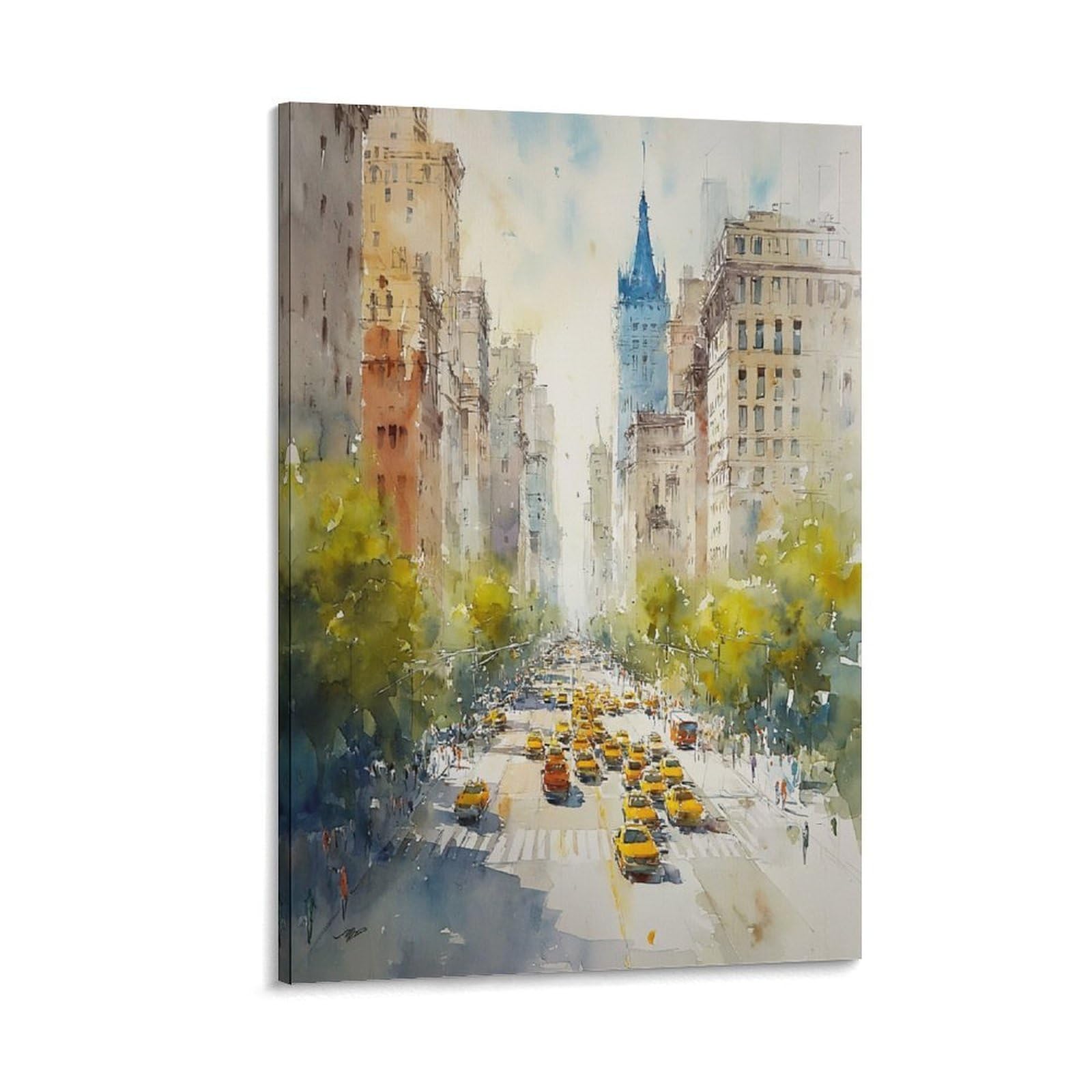 XWYMXZ Pennsylvania Watercolor 24x36inch(60x90cm) Vintage Travel Poster Watercolor Canvas Art