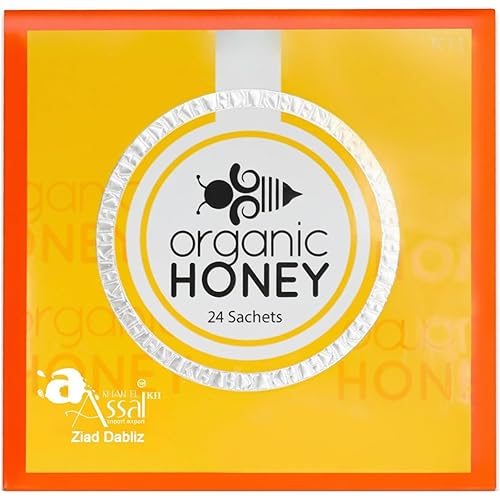 Organic Natural Honey (Large Pack of 24 Sachets 10Gram Each)