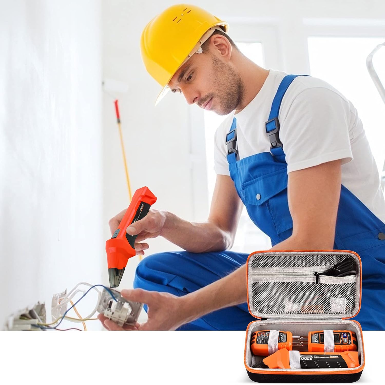 Case Compatible with Klein Tools 80041 Outlet Repair Tool Kit with GFCI Receptacle Tester, ET310 RT250 Tool AC Circuit Breaker Finder and Accessories, Electrical Tools Bag Storage Organizer(Box Only): Tools & Home Improvement