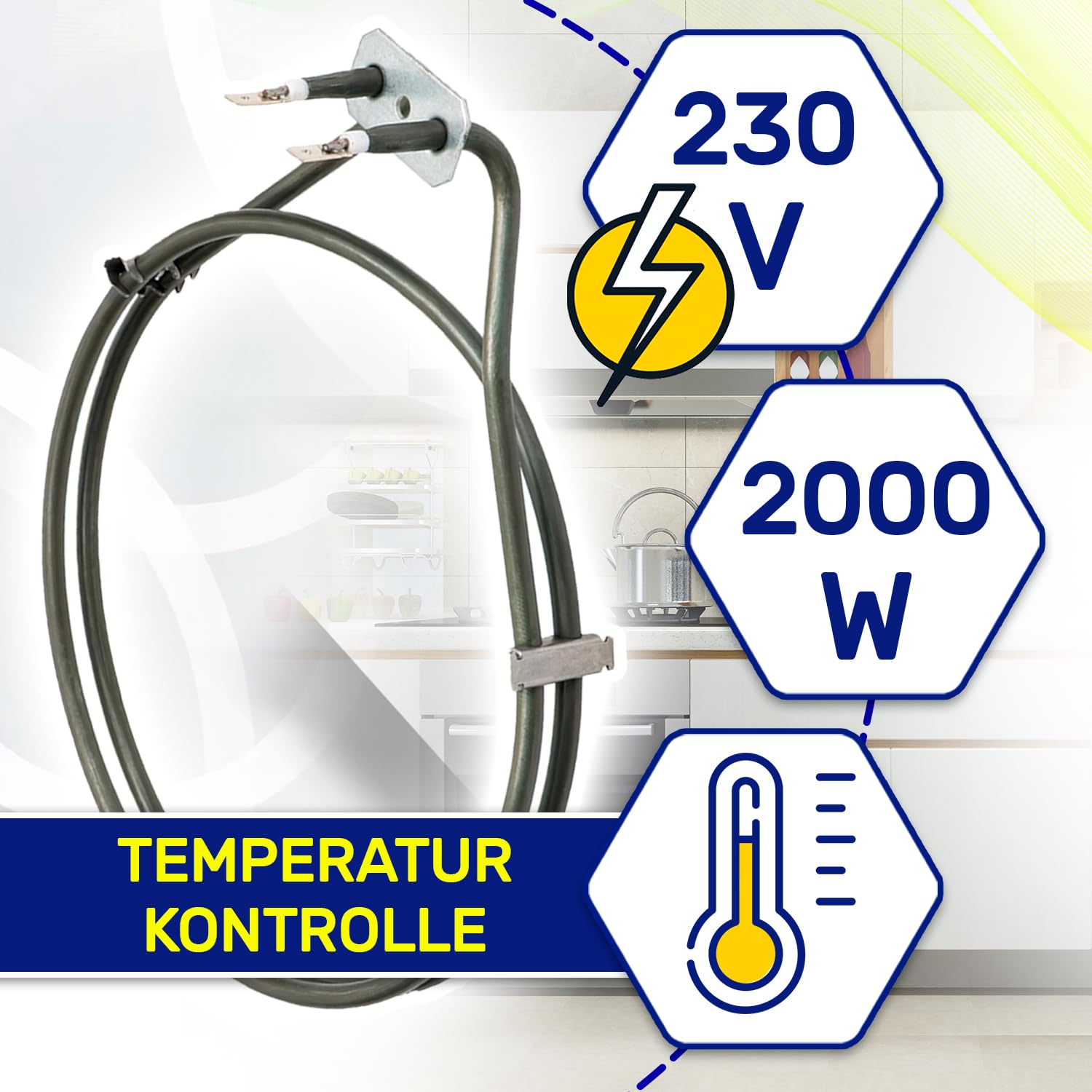 Rundes Heizelement für Backöfen & Herde 230V 2000W mit dem Originalcode 3970128058 397012805/8 3970128017 397012801/7 für AEG für Electrolux für Zanussi - MONTERAL