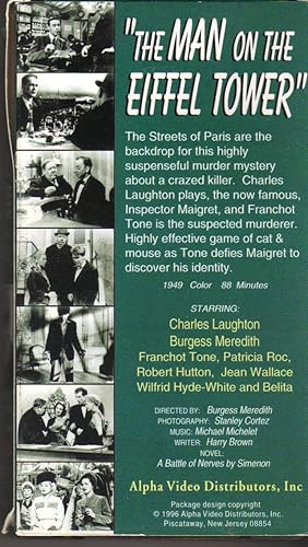 Miniatura 2 de Man on the Eiffel Tower VHS