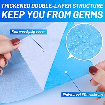 Luckyrao 50 PCS Travel Disposable Toilet Seat Cover Waterproof Portable WC Pad Toilet Mat For Baby Pregnant Mom,Independent Packing