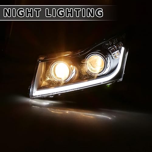 Miniatura 5 de AUTOWIKI Faros delanteros LED aptos para Chevy Cruze Chevrolet 2011, 2012, 2013, 2014, 2015, 2016, 2016, faros delanteros, 1 par
