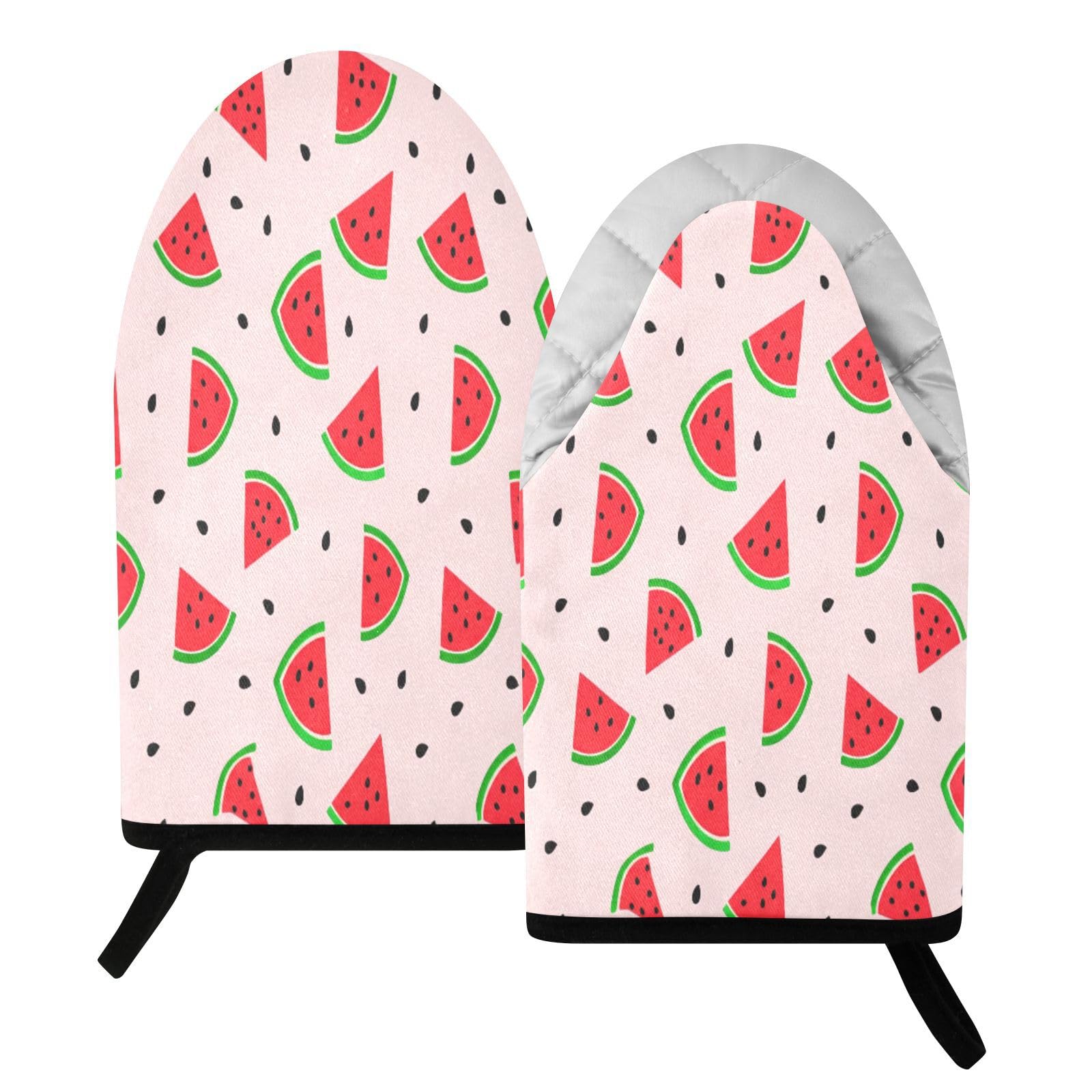 BURSTDDY Watermelon Slices Oven Mitt,Heat Resistant Kitchen Mitts for Cooking