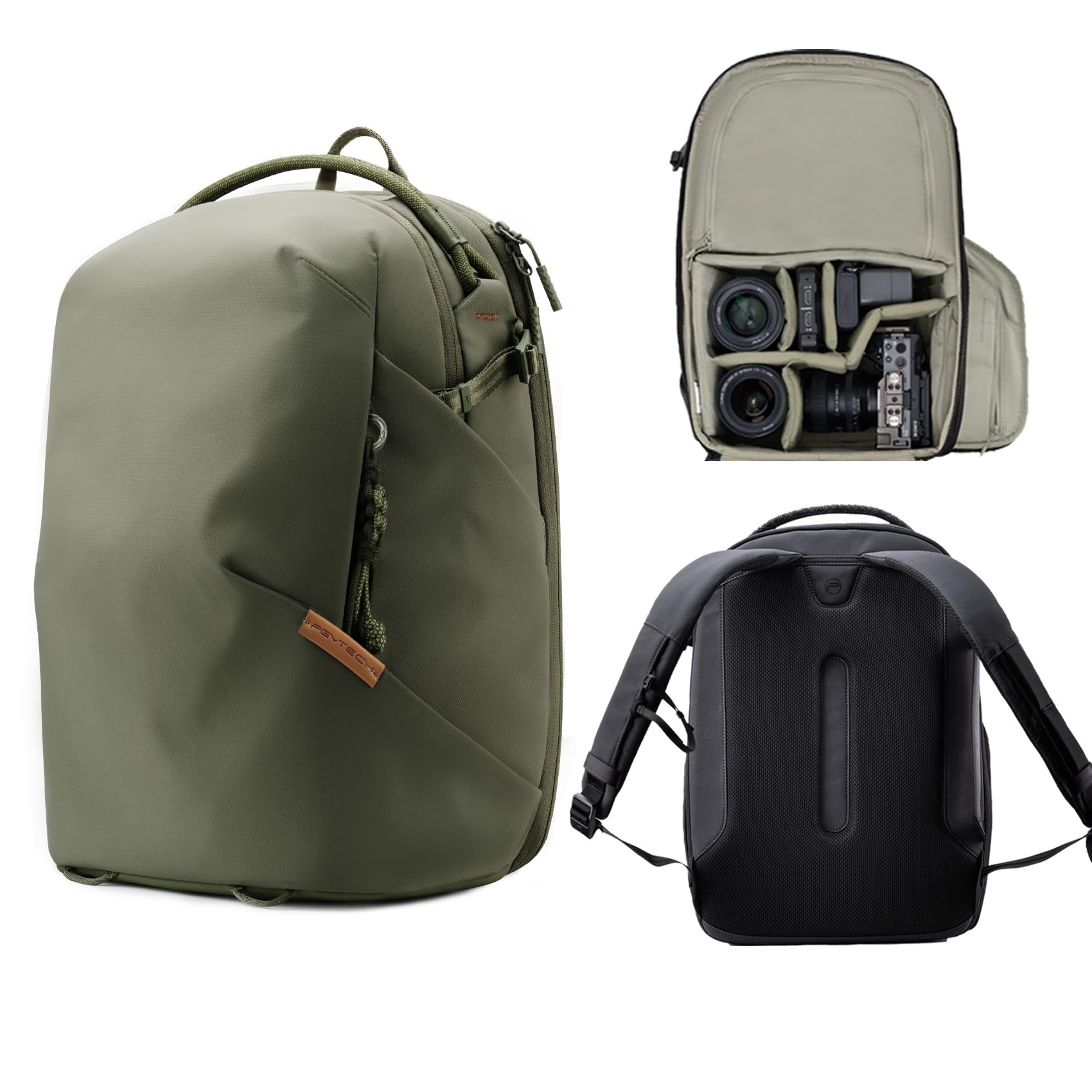 PGYTECH OneGo Lite Mochila Fotográfica 22L, Ligera e Impermeable para Fotografía Urbana y Viajes, Compatible con Sony/Canon/Nikon/DSLR/mirrorless