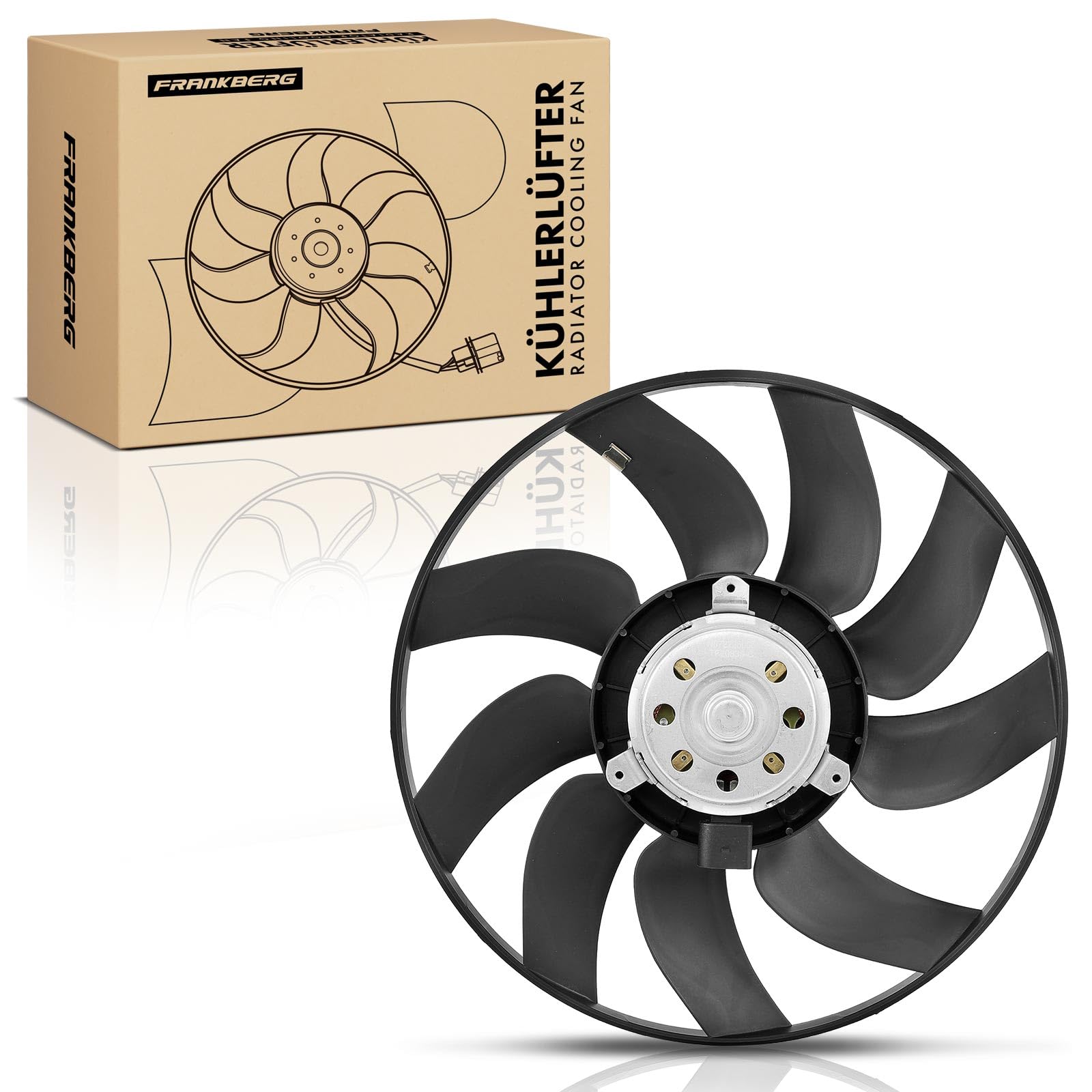Frankberg Ventola di raffreddamento Ventola Radiatore ad acqua Compatibile con A4 Avant 8K5 2.0L Q5 8RB 2.0L A4 Avant 8K5 1.8L Q5 8RB 3.0L A6 Avant 4G5 4GD 3.0L Replace# 622940
