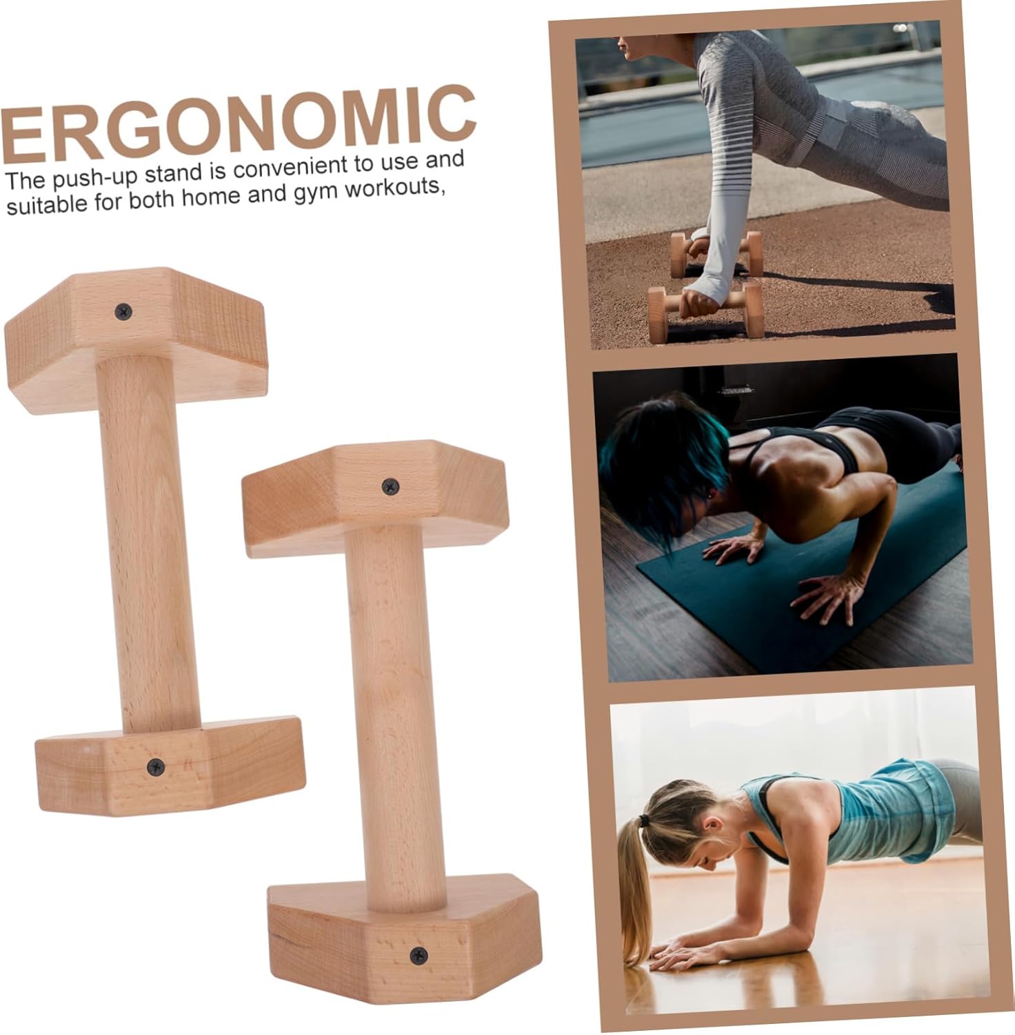 2pcs Stand Bars for Men Exercise Plate Muscle Trainer Fitness Equipment Portable Handles