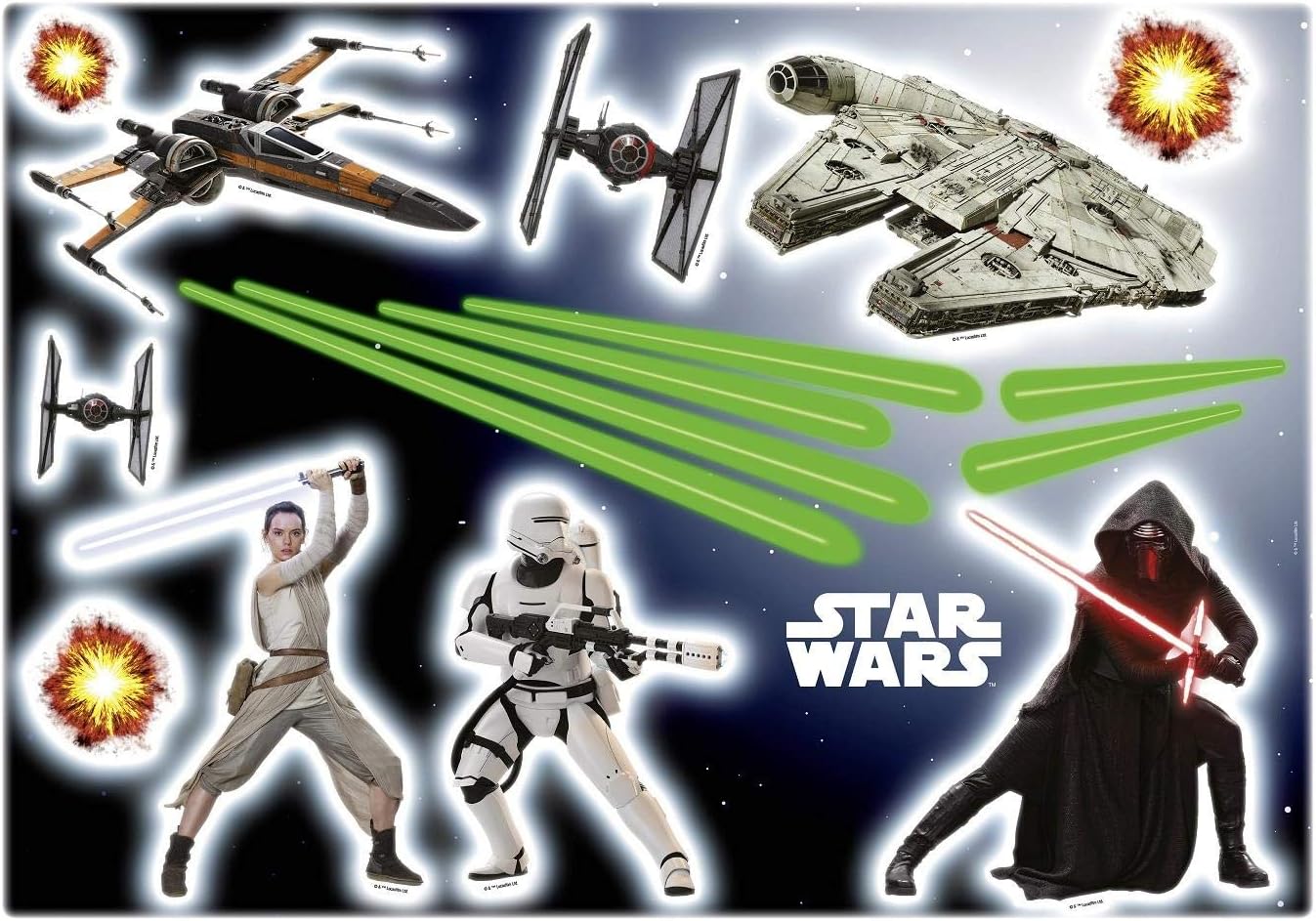 'Komar Deco Sticker "Star Wars 1 Item Black/White/Grey – 14001H