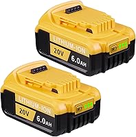 Vista 1 de Paquete de 2 baterías de repuesto de 6.0Ah 20V Max para Dewalt DCB208 DCB207 DCB206 DCB204 DCB203 DCB201 DCB200 DCB180 compatible con herramientas