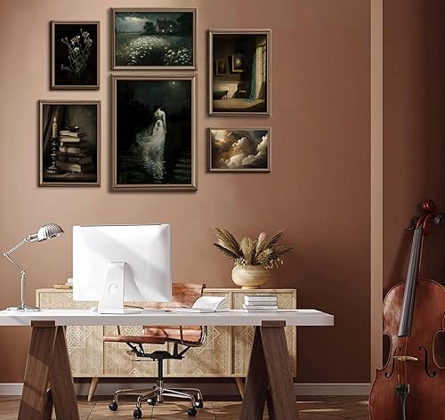 Miniatura 5 de Impresiones artísticas victorianas vintage, arte de pared Dark Academia oscura, póster de retrato de dama vintage, hogar victoriano gótico,