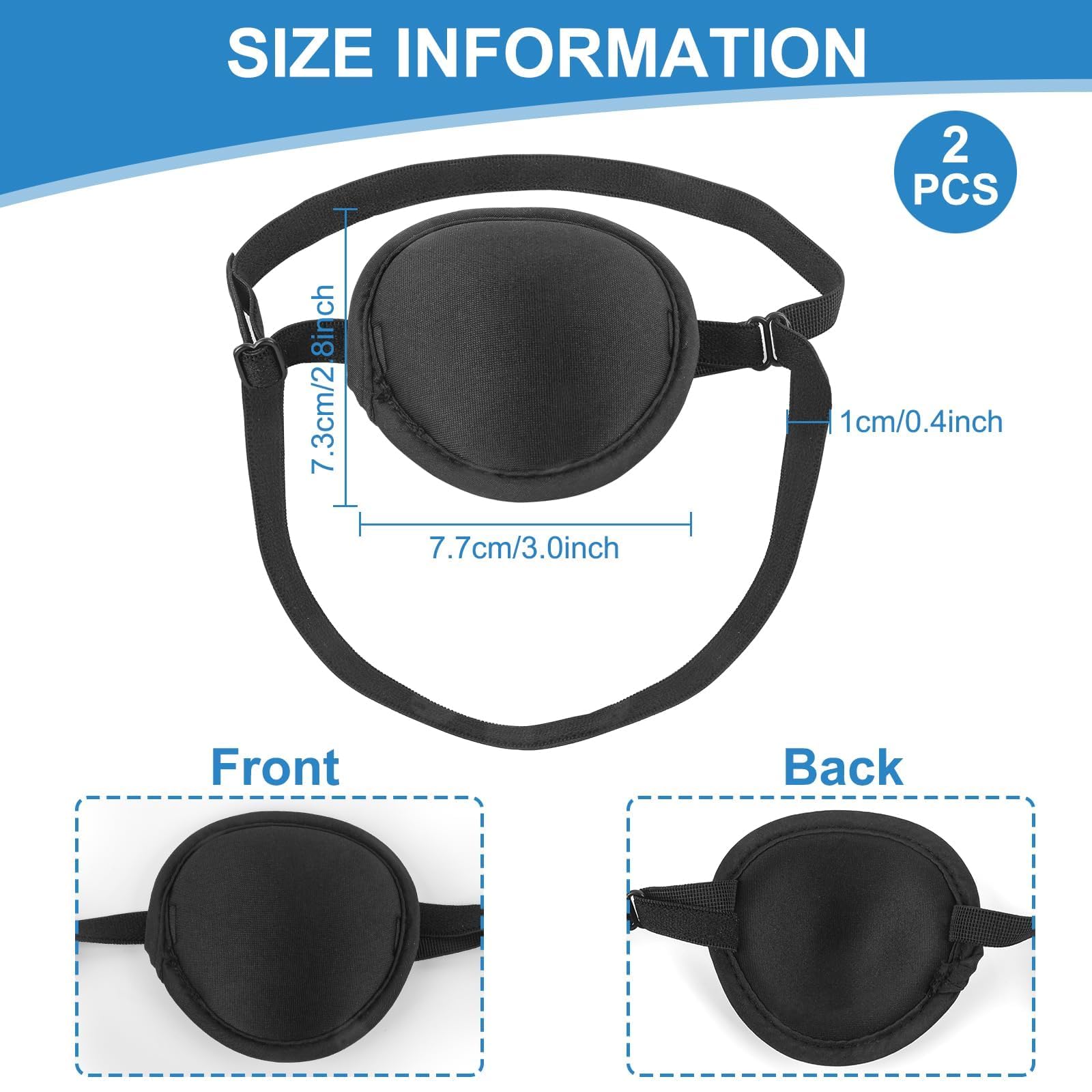 Cache-œil pour chien – Housse de protection pour blessures, récupération post-opératoire, bandeau réglable pour petits chiens et chats (2)