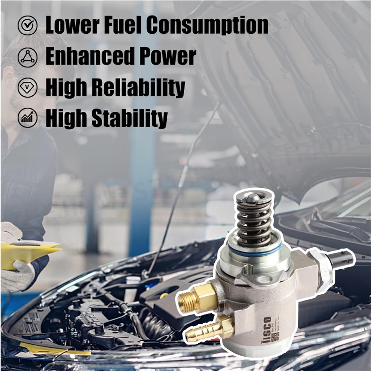 03C127026C High Pressure Fuel Pump Injection Pump A1 A3 Seat Ibiza Compatible with VW Jetta Polo Tiguan 1.2 1.4 TFSI Compatible with TSI