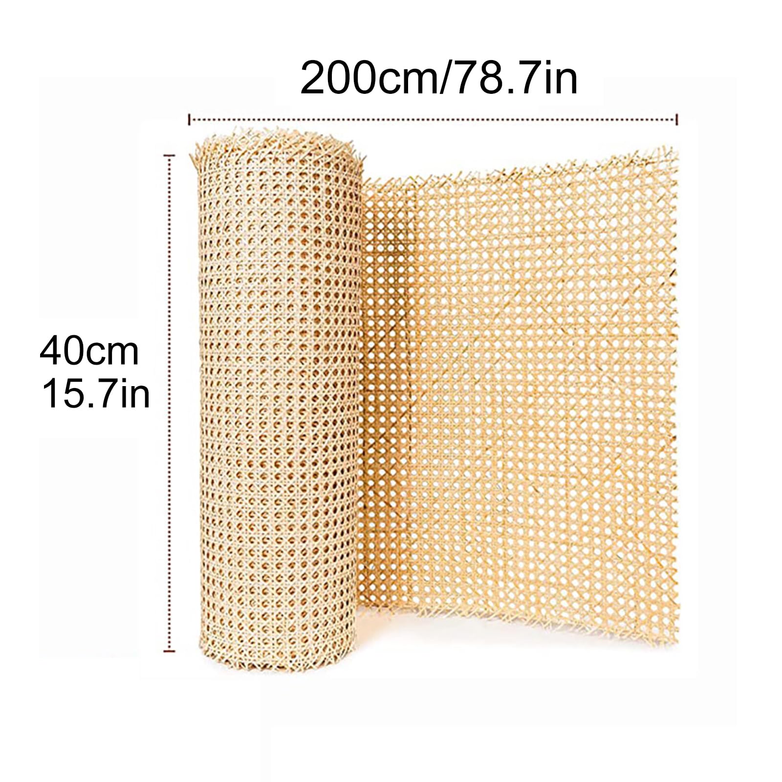 Homefurnishmall Rollo de material de lata, rollo de malla de ratán, material de caña de ratán natural, kits de fabricación de cestas para sillas (L), 09C1781C33G3DS37GI348B653A