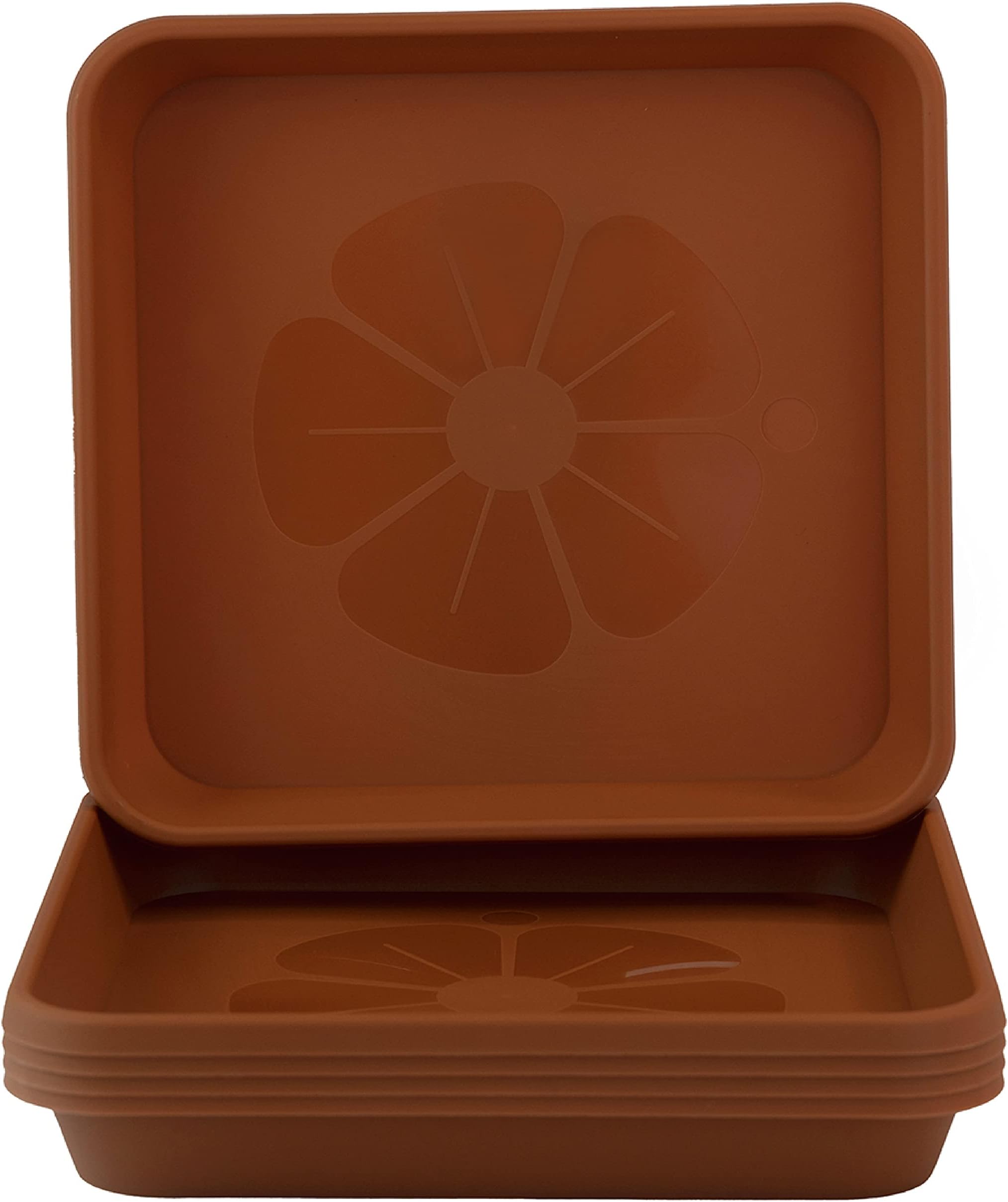 Home Garden Ornaments Set of 5 Square Plastic Plant Pot Saucers Extra