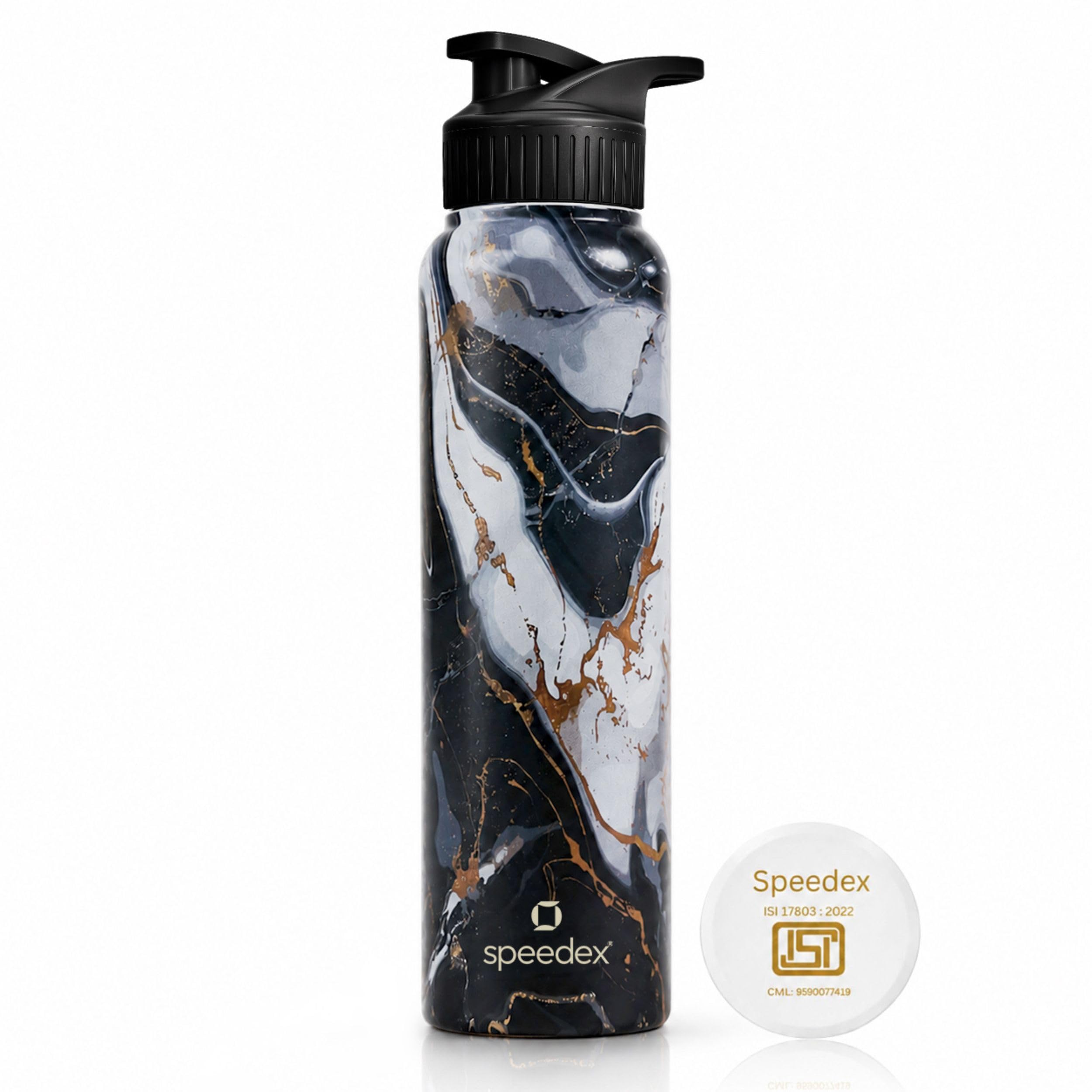 Speedex Stainless Steel Water Bottle 1L Midnight Marble Pack of 1 - Image 1