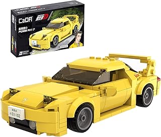 CADA Initial D RX7-FD Toy car Building Sets, Collectible Model Car Toy Building Blocks, Cool Simulation Cockpit Speed Racing Car for Fans and Kids