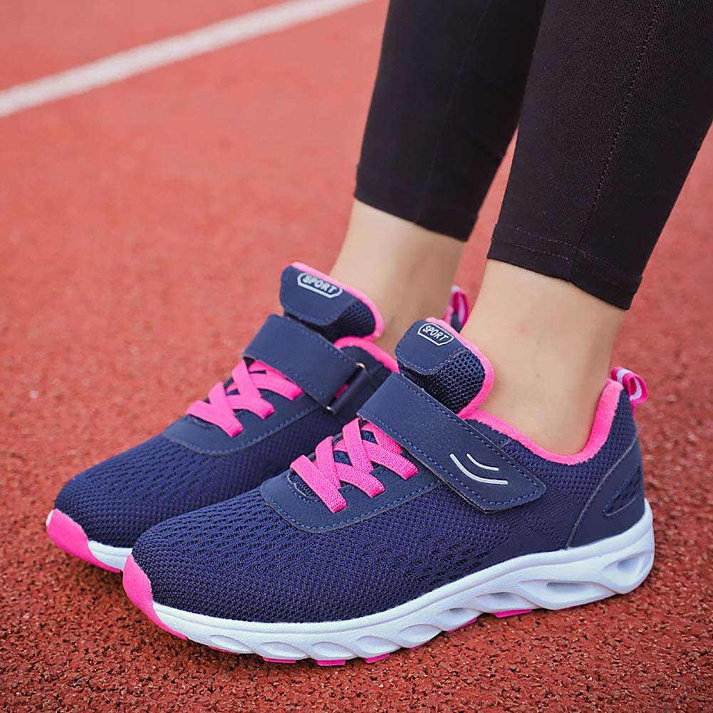 Zapatos Invierno Mujer Transpirables Ligero Cómodo Cálido Forradas Nieve Antideslizante Moda Pareja Zapatillas Deportivas Azul Oscuro 40 EU