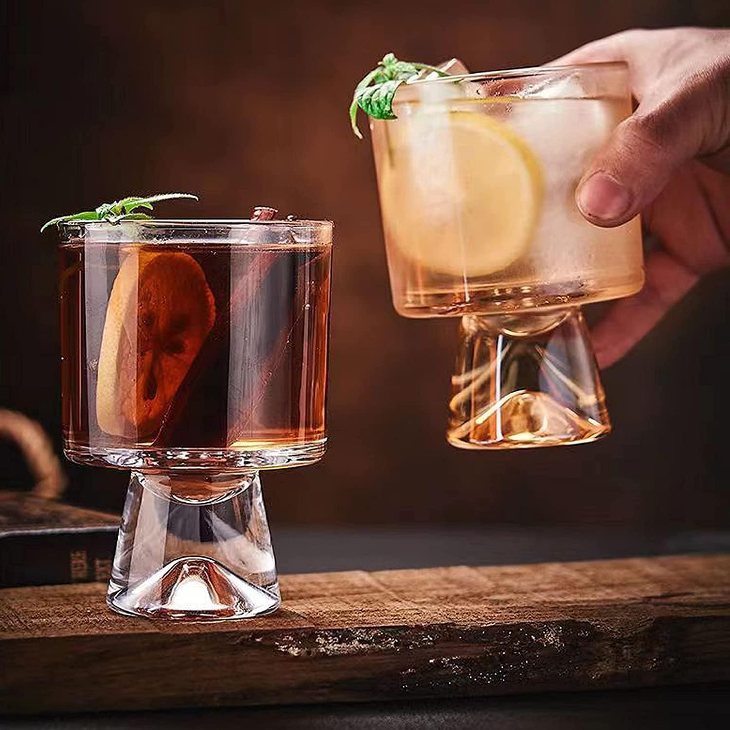 Buntes Weingläser-Set Stiellose Glasschale Trinkgläser Für Martini | HIUHIU Buntes Weingläser-Set Stiellose Glasschale Trinkgläser Für Martini, Cocktail, Whiskey, Margarita Gläser,Iridescent