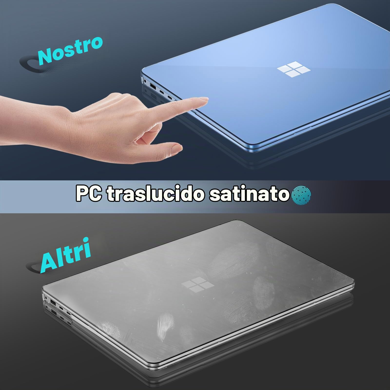 ProCase Cover Microsoft Surface Laptop 7 13,8 pollici, Custodia Duro Ultra Sottile per Surface Laptop 7 Generazione 2024 -Cristallo