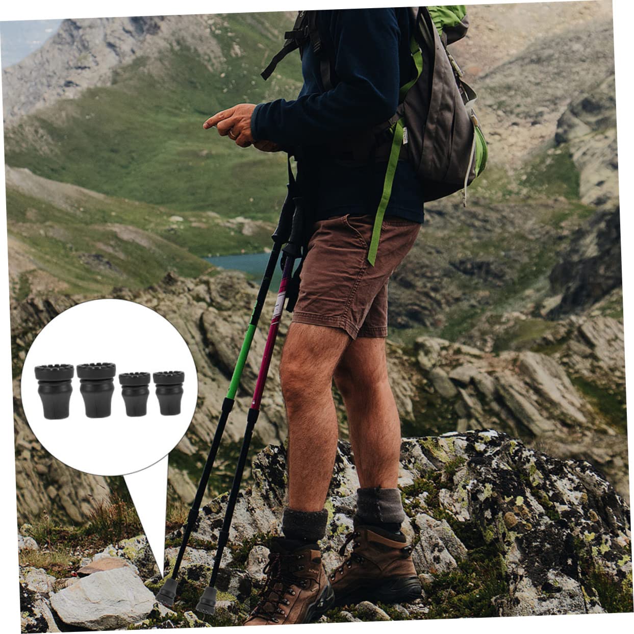 Toddmomy Trekkingstock Gummispitzen rutschfeste Schutzkappen Für Wanderstöcke Innendurchmesser Robustes Zubehör Für Outdoor Aktivitäten