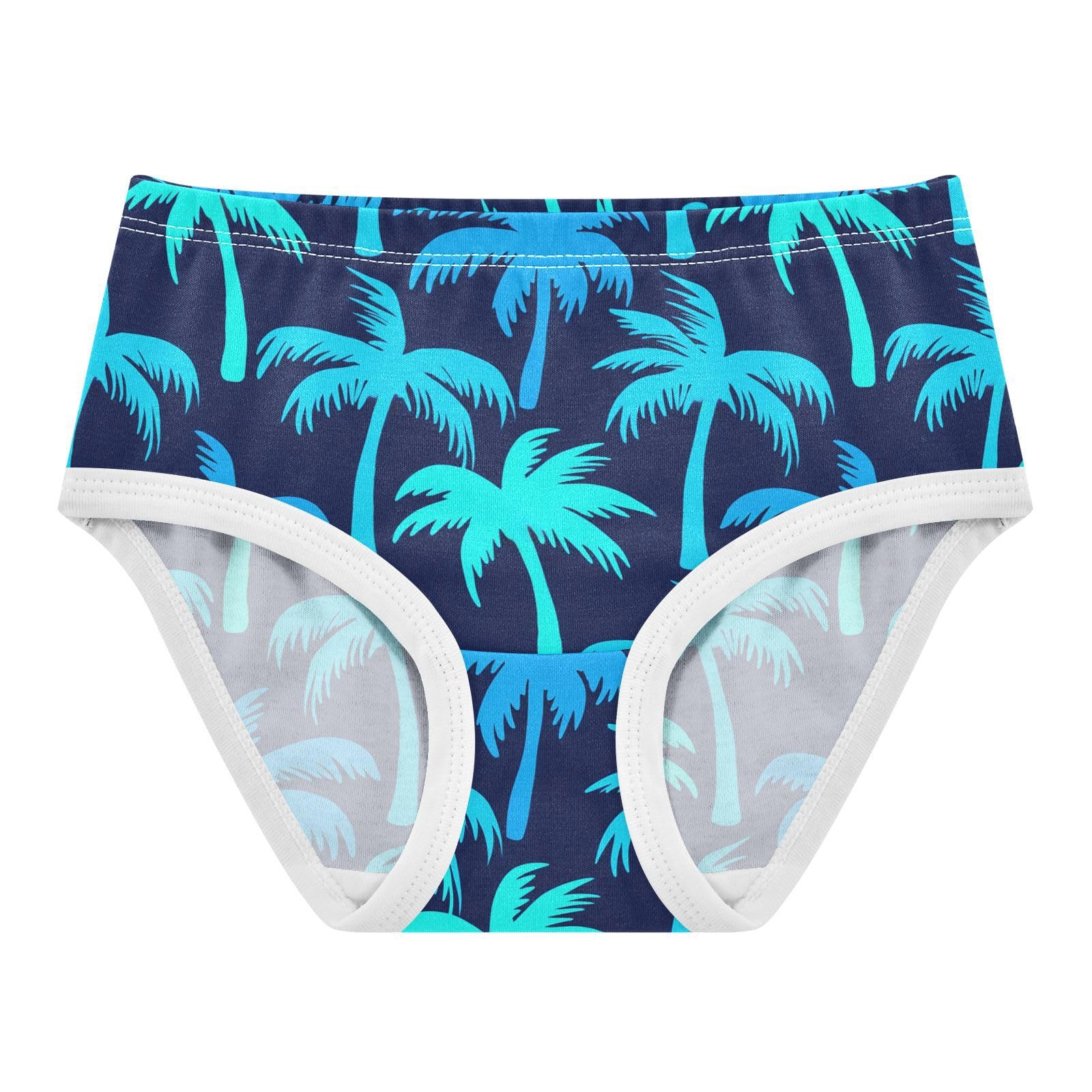 Summer Palm Tree Blue Toddler Girlss Underwear 2T 2302209