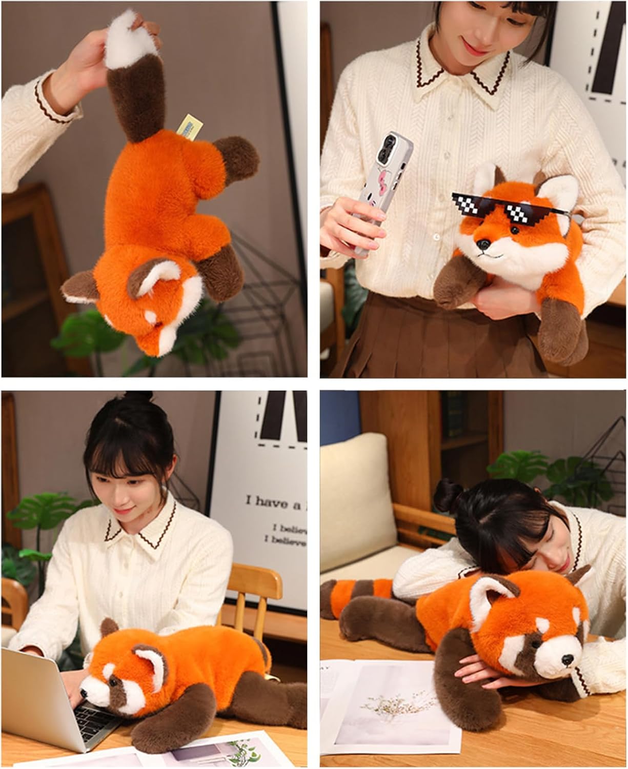 Fox Weighted Stuffed Animal Plush, Cute Weighted Plush Animal Super Soft Hugging Pillow Plushie Toy for Kids & Adults Birthday Gifts (Fox, 11.8 inch) - Image 5