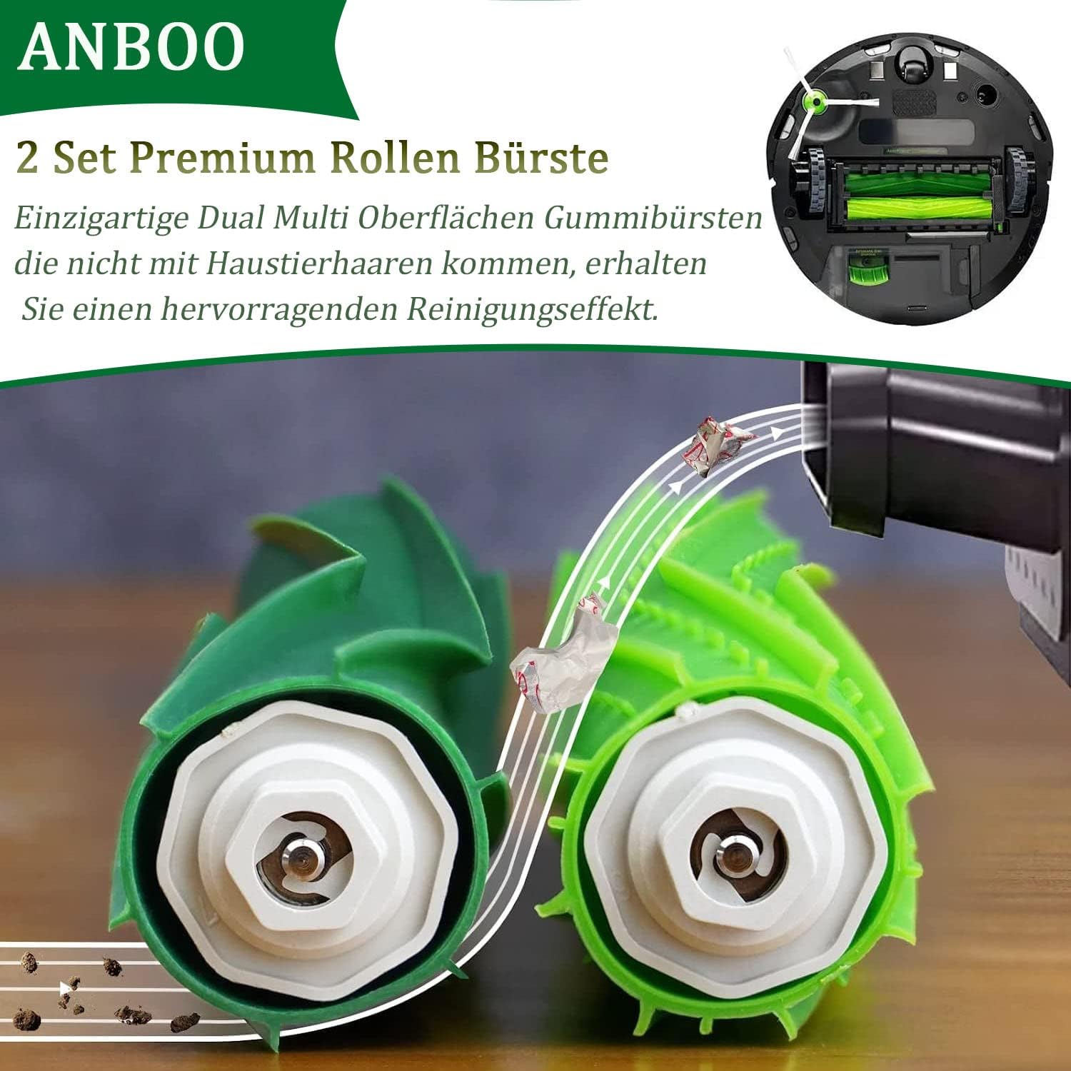 Amazon.co.jp: ANBOO 交換用パーツローラーブラシ 2セット iRobot