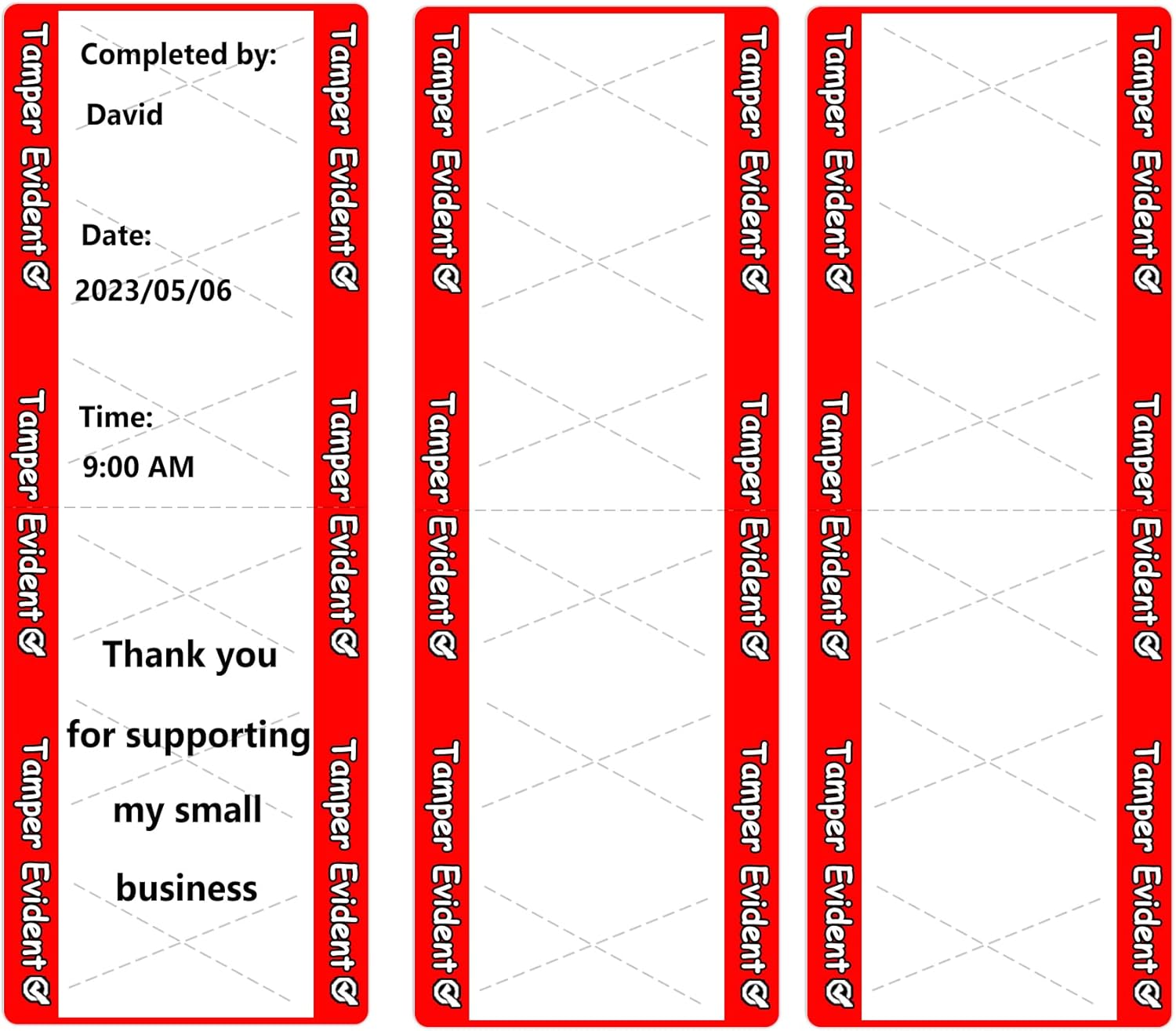 500pcs TamperEvident Direct Thermal Label 2.2 x 6 inch