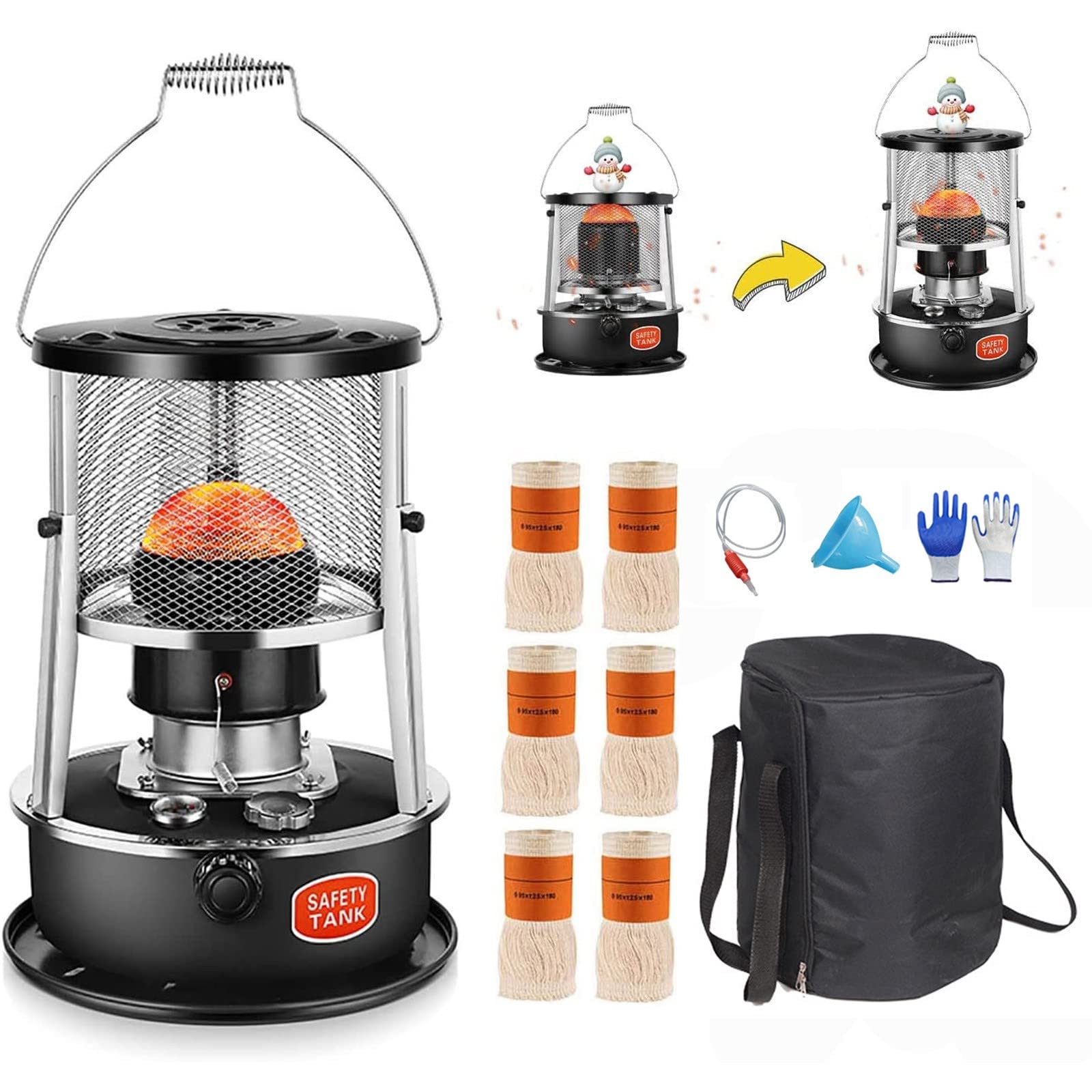 Chauffage Au Kérosène Extérieur Portable - 5,2L, Autonomie 20h, Pour Garage, Camping, Terrasse