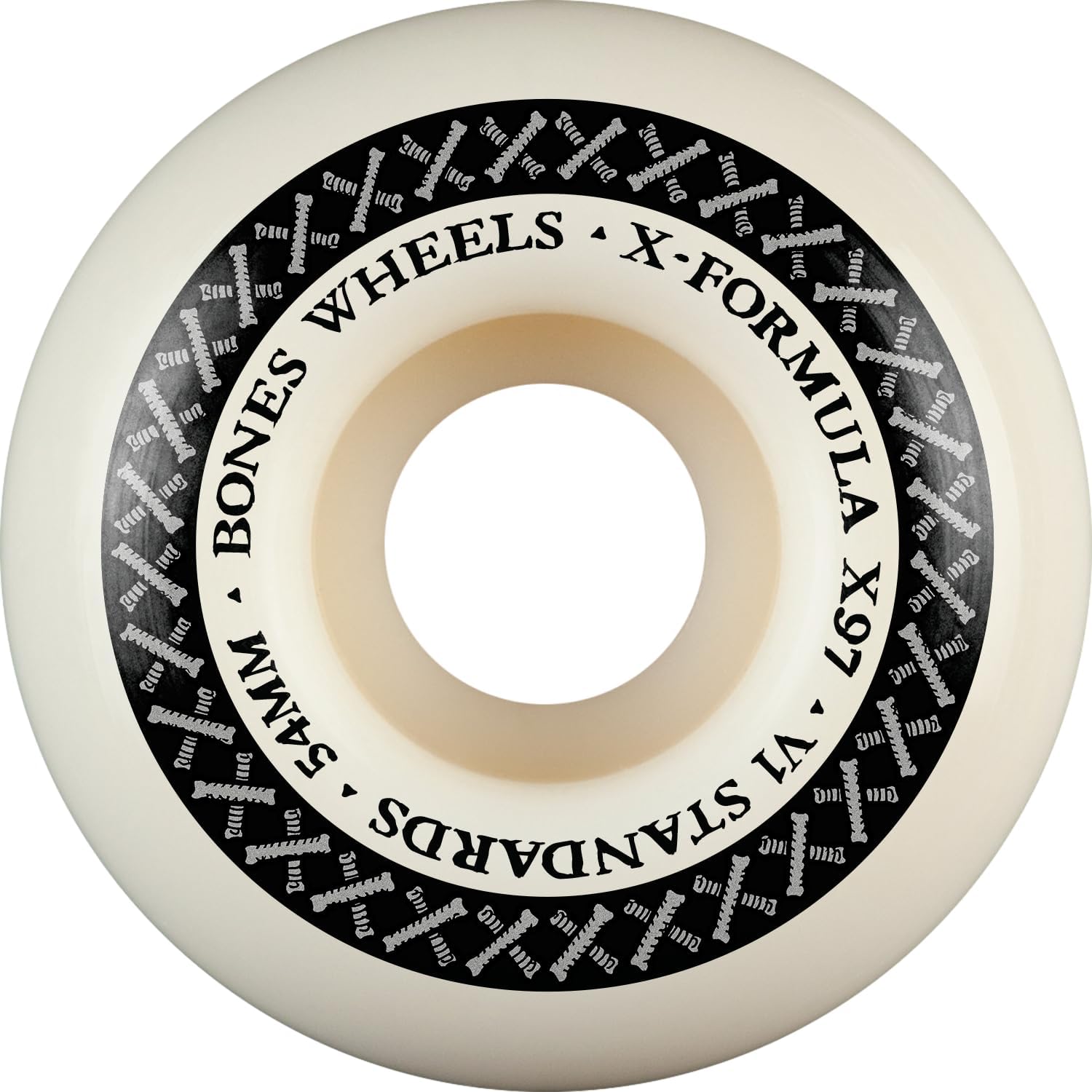 Bones Wheels X-Formula Standards Skateboard Wheels, 54mm, 97A, V1 Standard