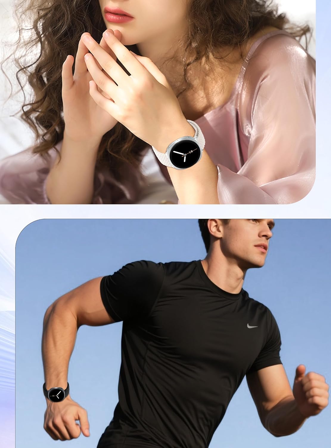 Braided-Bands Compatible with Samsung-Galaxy Watch-8-Band 40mm 44mm/Watch 8 Classic 46mm, Replacement Elastic Nylon Sport Strap for Galaxy Watch 8/8 Classic Bands Men Women - Image 6