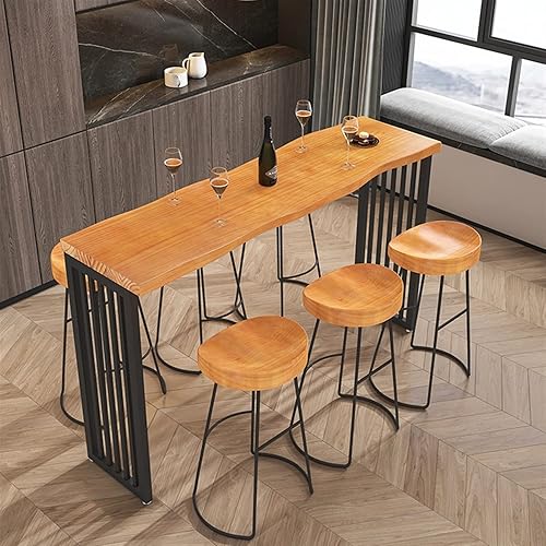 Miniatura 3 de Mesa alta de moda nórdica, bar, hogar, sala de estar, cocina, bar, tienda de té con leche, balcón, ventana, mesa larga, excepto sillas, mesa de