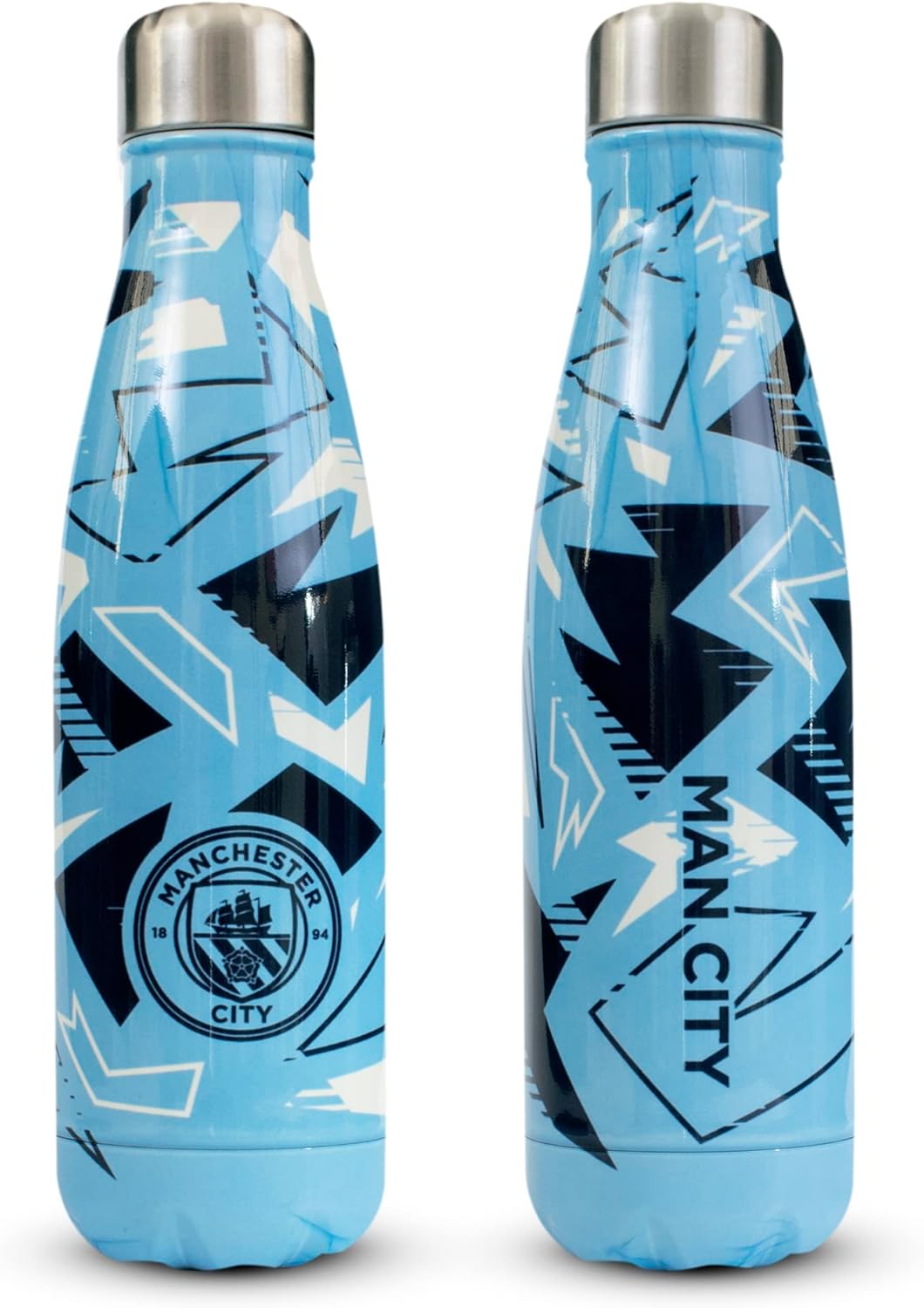 Manchester City 500ml Stainless Steel Vaccum Flask Thermal Bottle - Blue