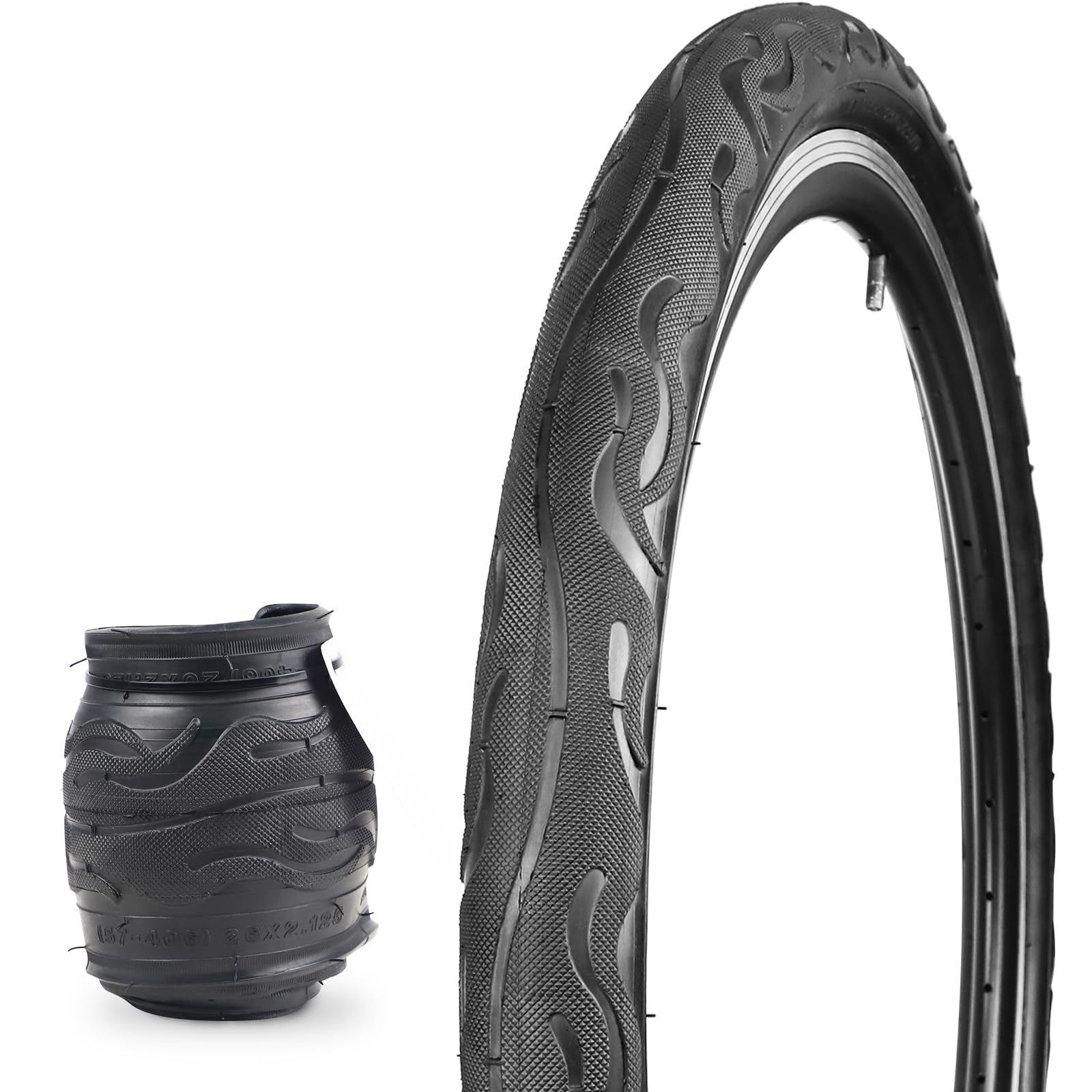 WEEROCK Bike Tire 20/24/26 Inch Folding Bead Replacement Tyre 20/24/26 * 2.125 for Child Kids Bike City Bike Beach Cruiser Bicycle