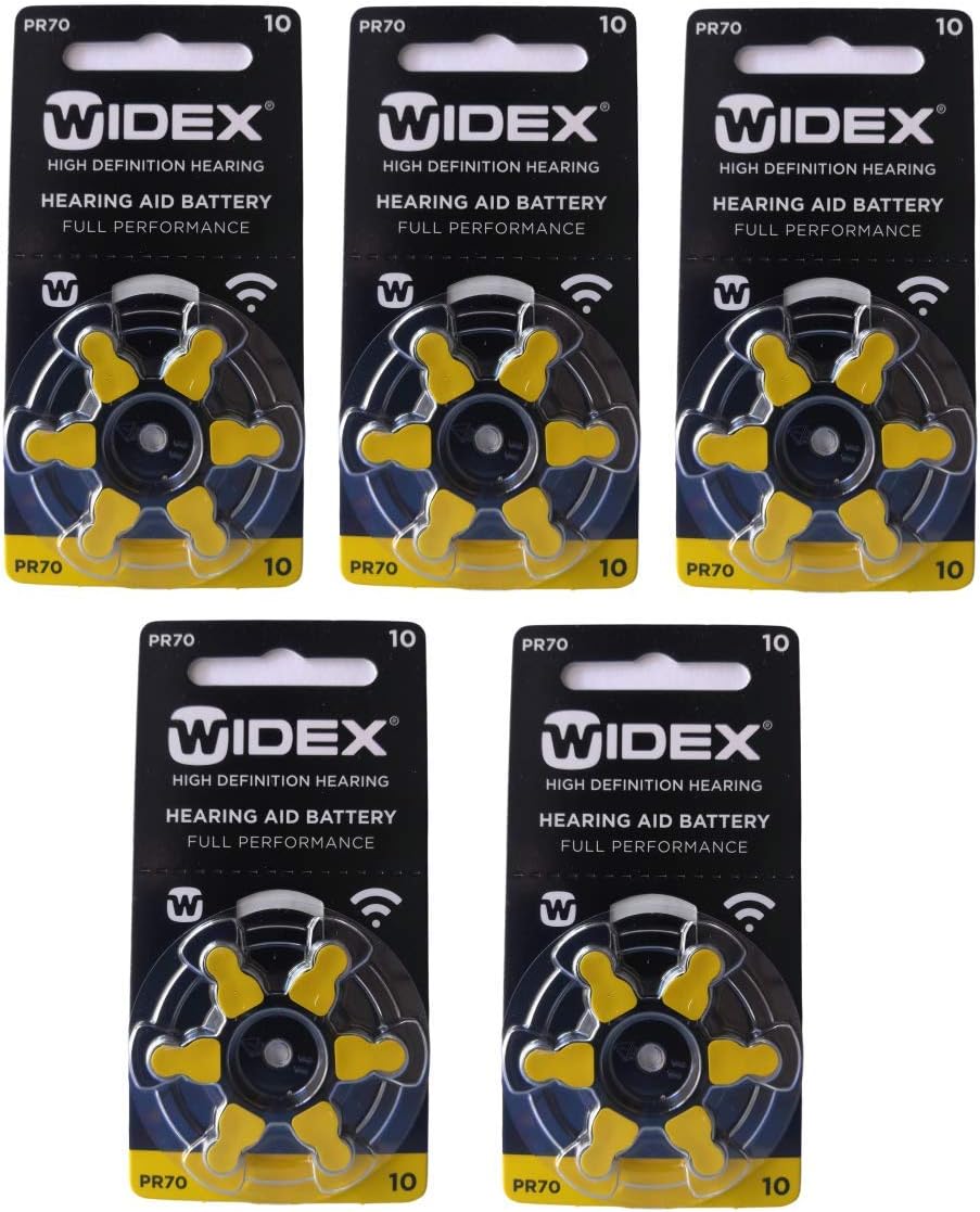 Widex hearing aid battery Size 10 (5 Packets= 30 Batteries)