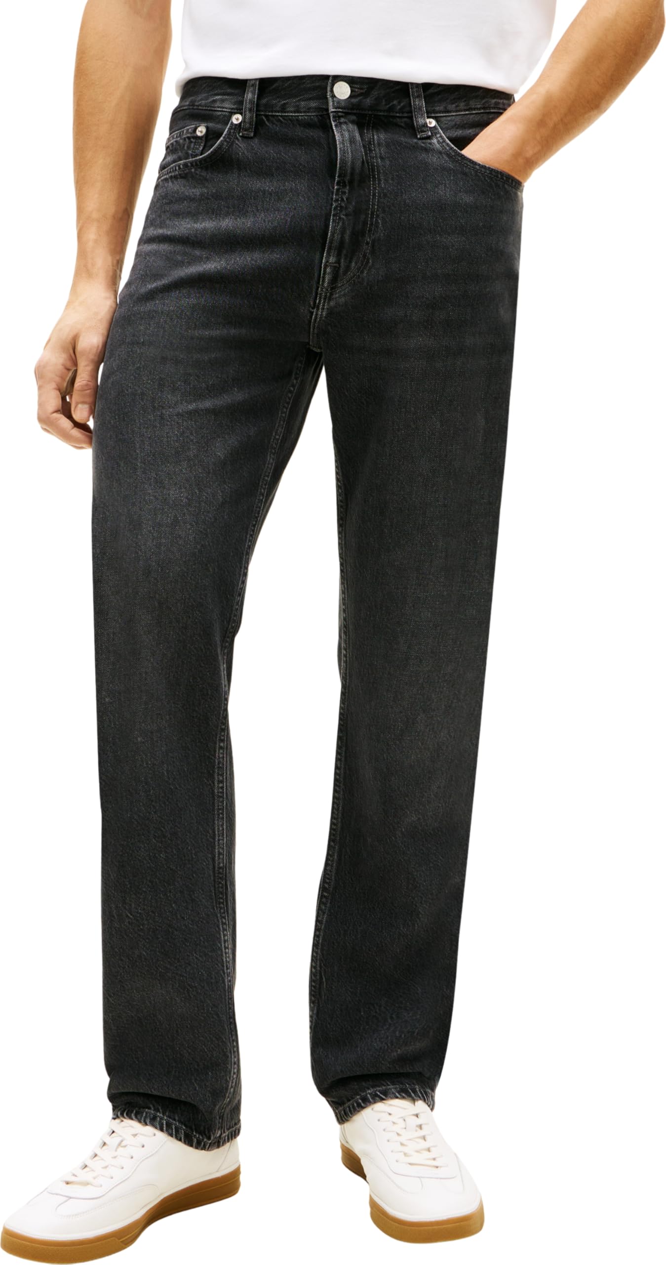 Tommy Hilfiger Regular Straight Dover Dex Black Mw0mw42325 - Prosty Mężczyźni