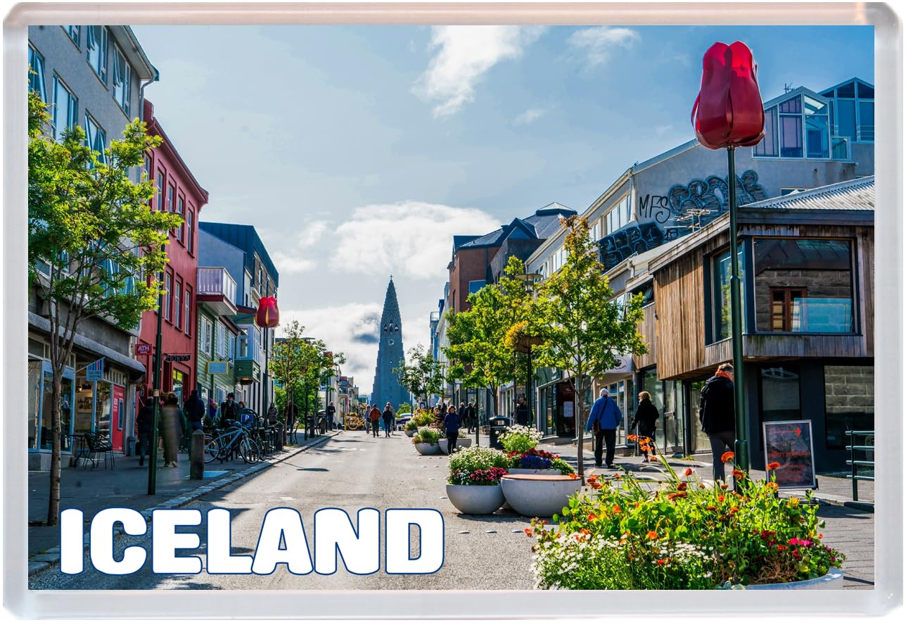 Baked Bean Store Multicolor Iceland - Jumbo Fridge Magnet 96 X 67Mm Bbsfhm1490