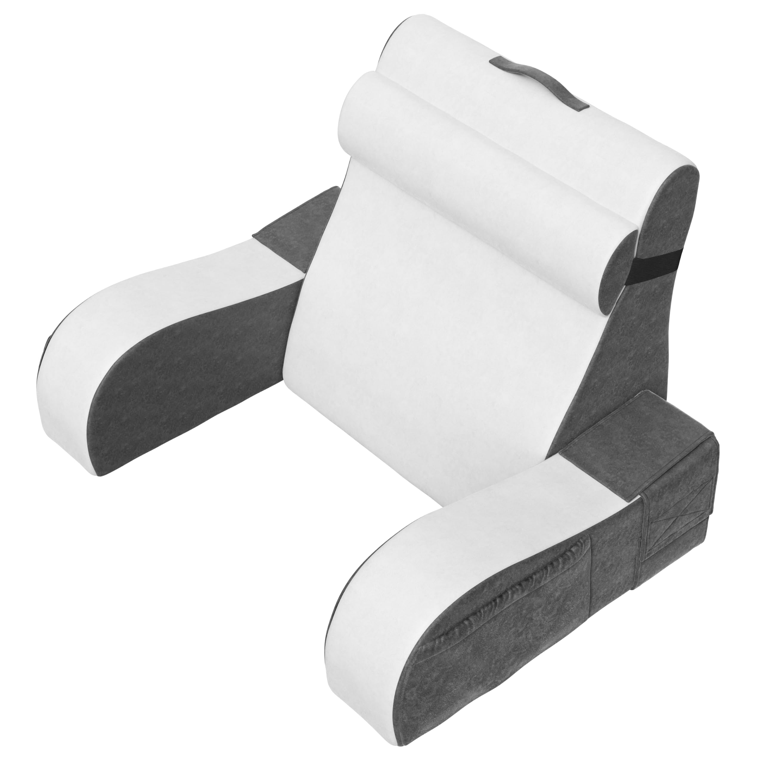 Kolbs - Cuscino da lettura, supporto completo per il comfort, in schiuma solida, cuscino per la schiena, per letto, seduti, TV, libri, videogiochi, per letto, schienale, letto, sedia con braccioli