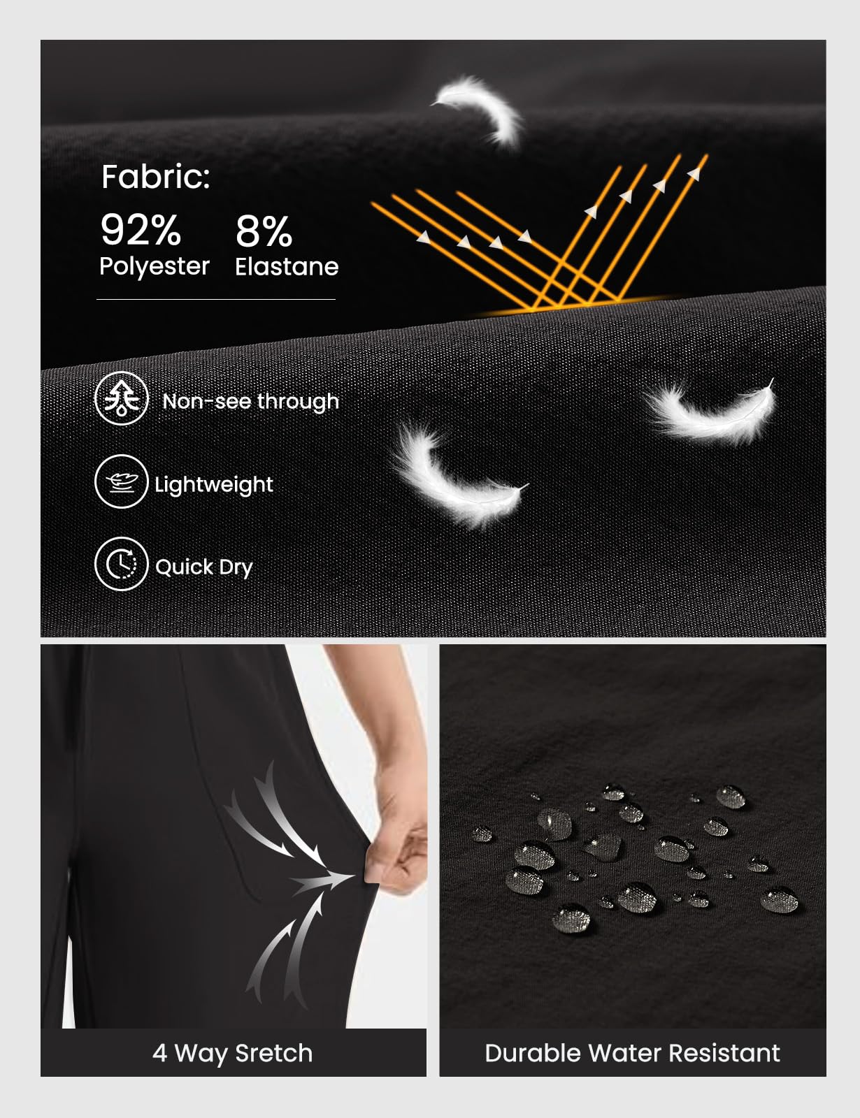 GymBrave Pantaloni Trekking Donna Leggeri Cargo 3/4 Capri Estivi Asciugatura Rapida con Tasche Zip Outdoor Tempo Libero e Viaggi