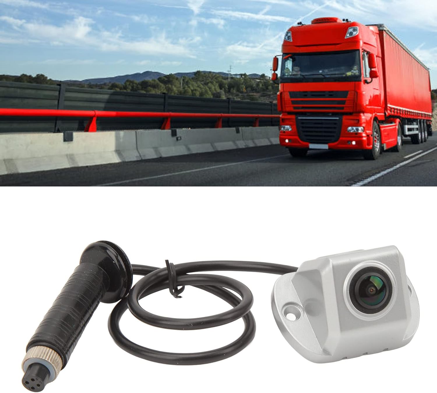 Side View Camera, Night Vision 4 Pin Reverse Rear View Camera IP68 Car Door Blind Spot Side View Camera for RV Van Truck Bus (1080P)