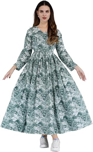 VIDHI KURTI Women Cotton Feeding Night Dress, Front Open Zip Nursing Nighty for Breastfeeding Mothers, Comfortable Materni...